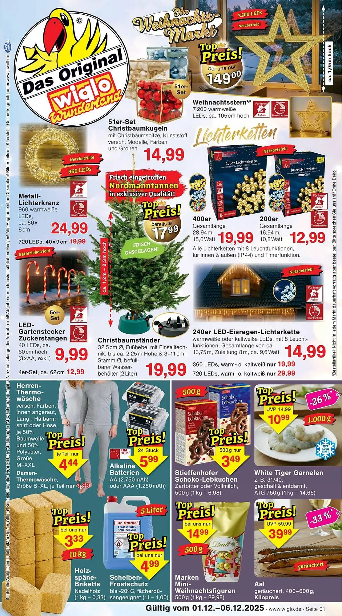 Wiglo Wunderland Prospekt von 1. Dezember bis 6. Dezember 2025 - Prospekt seite 1