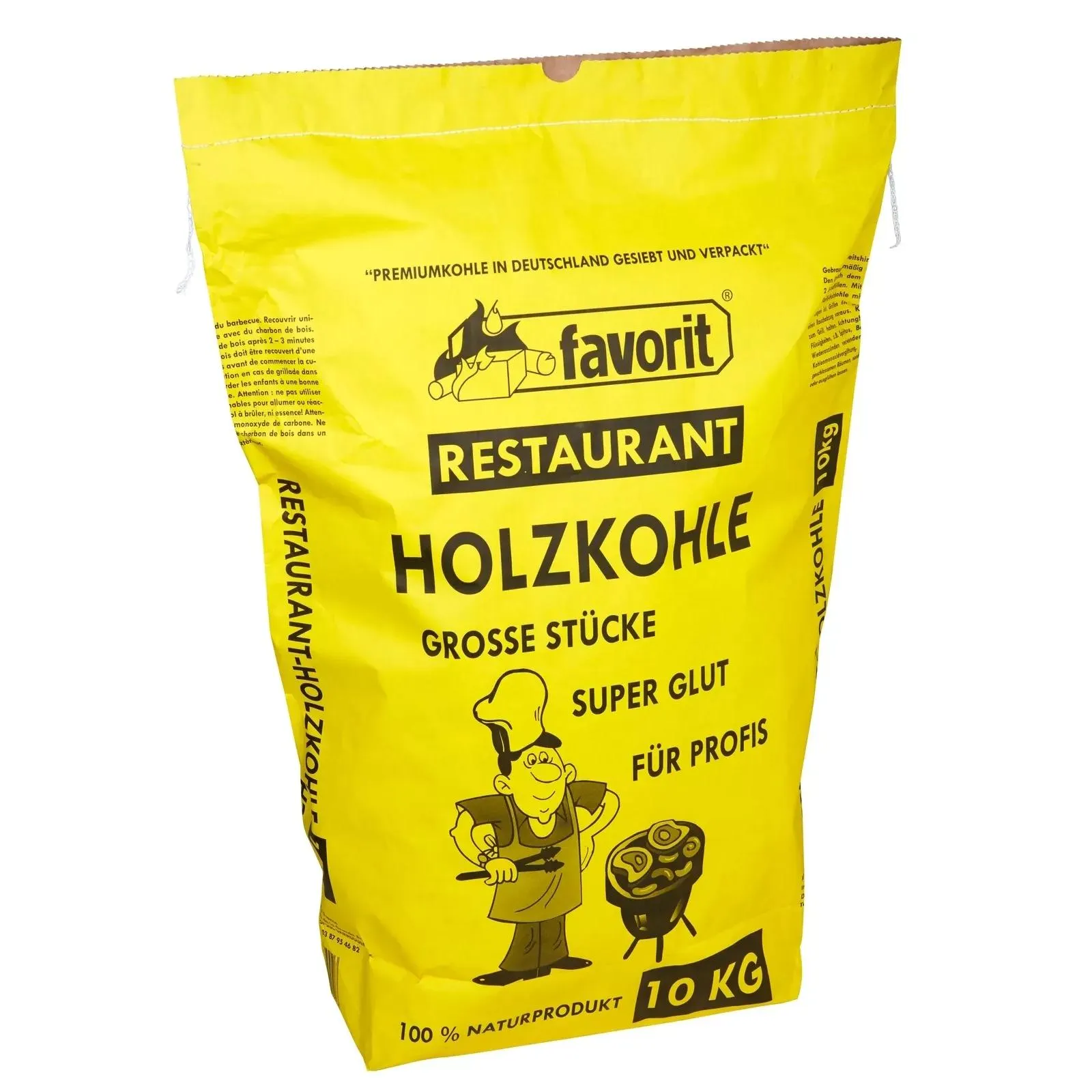 Favorit Restaurant Holzkohle 10 kg Sack Grillkohle
