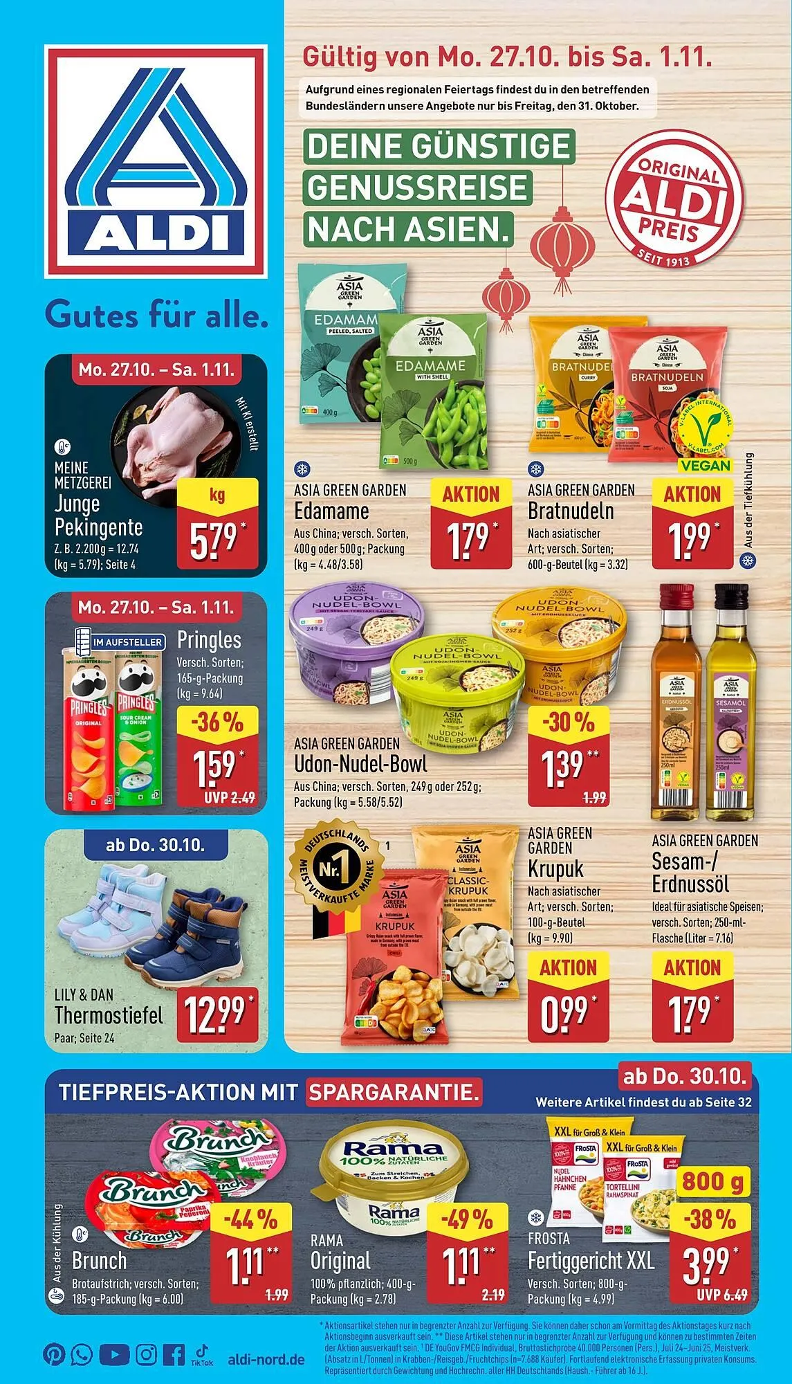 Aldi Nord Prospekt von 27. Oktober bis 2. November 2025 - Prospekt seite 1