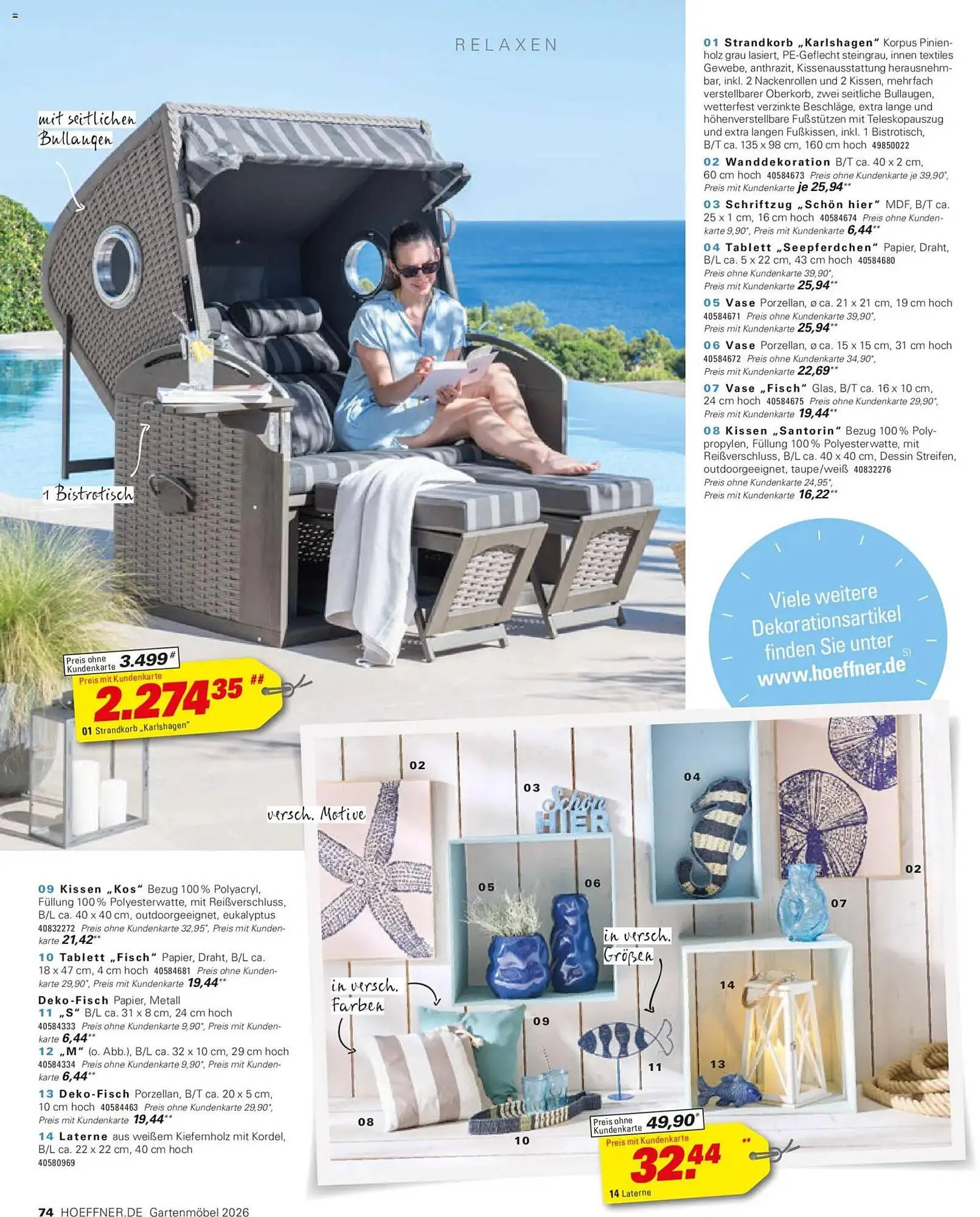 Höffner Prospekt von 27. März bis 7. April 2026 - Prospekt seite 74