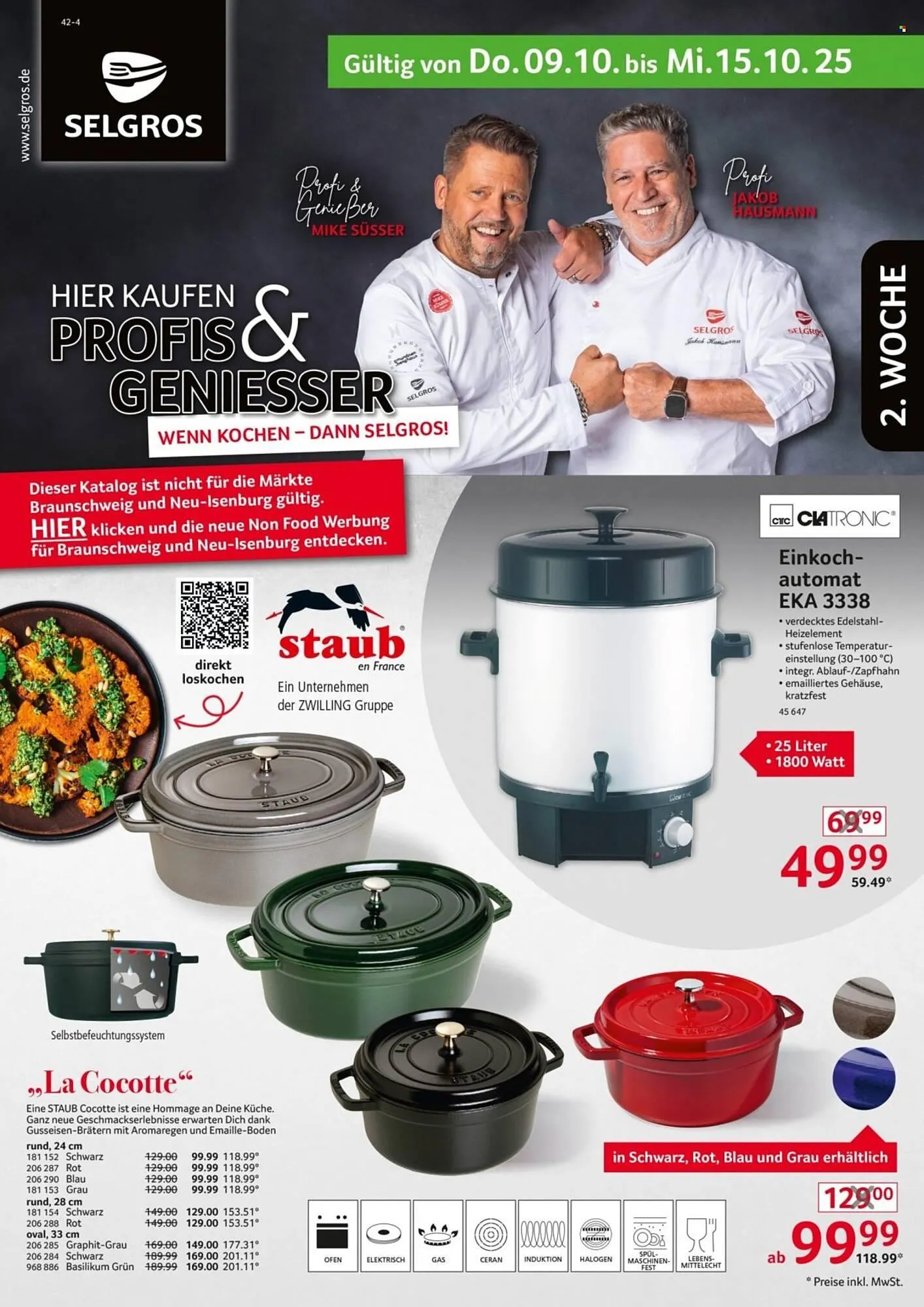 Selgros Prospekt von 9. Oktober bis 15. Oktober 2025 - Prospekt seite 1