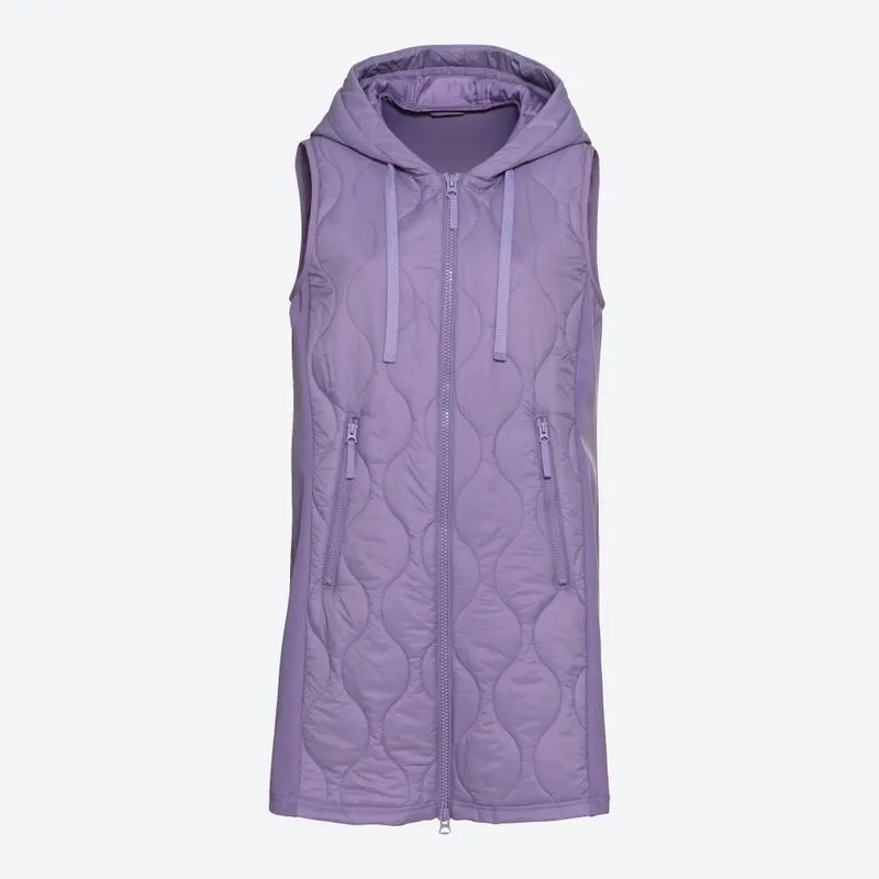 Damen-Steppweste mit Kapuze