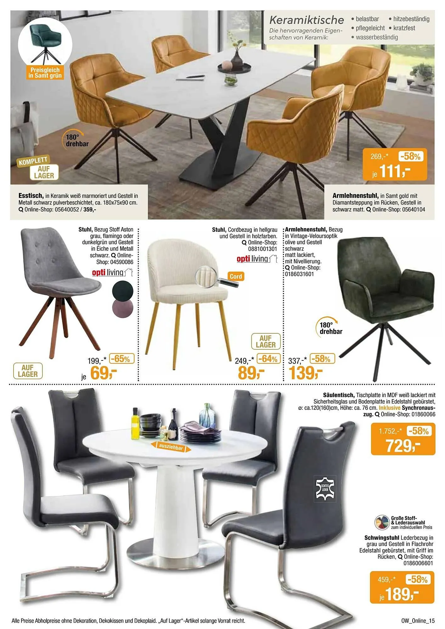 Opti Wohnwelt Prospekt von 13. April bis 24. April 2025 - Prospekt seite 15