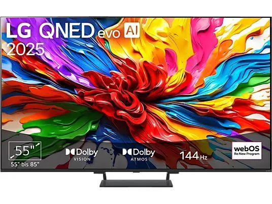 LG 55QNED93A6A QNED evo TV (Flat, 55 Zoll / 139 cm, UHD 4K, SMART TV)