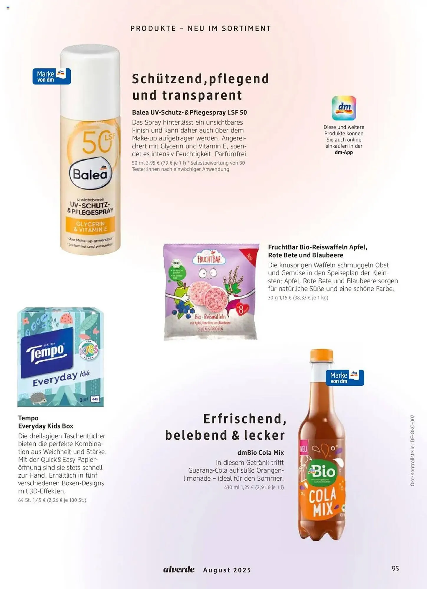dm drogerie Prospekt von 1. August bis 31. August 2025 - Prospekt seite 95
