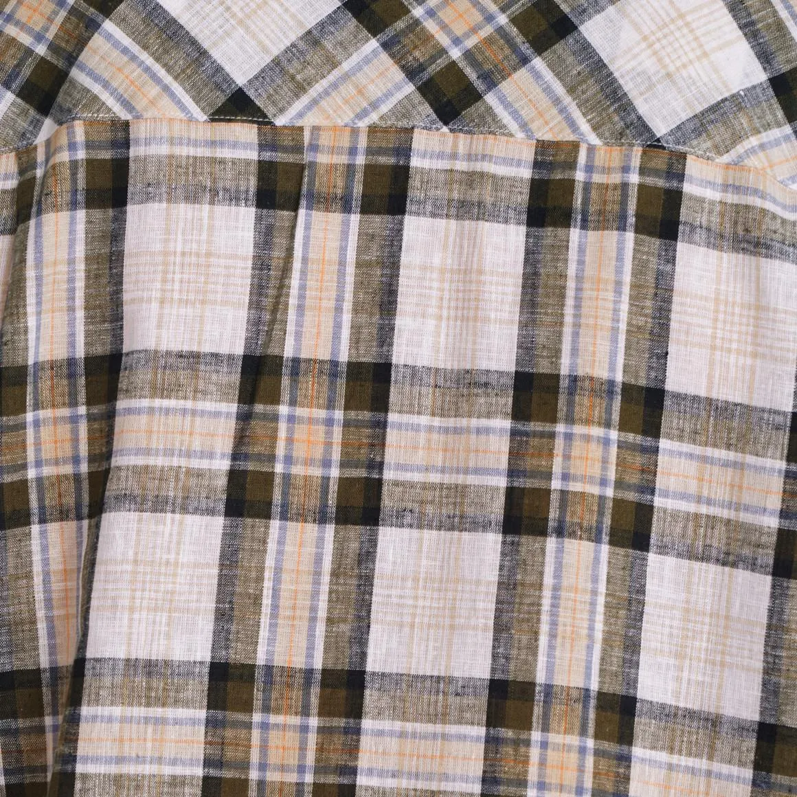 Herren Leinen-Hemd mit Karo-Muster