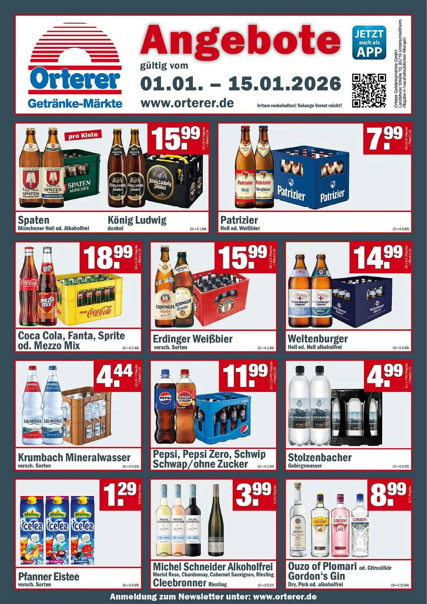 Sobi Getränkemarkt Prospekt von 1. Januar bis 15. Januar 2026 - Prospekt seite 1