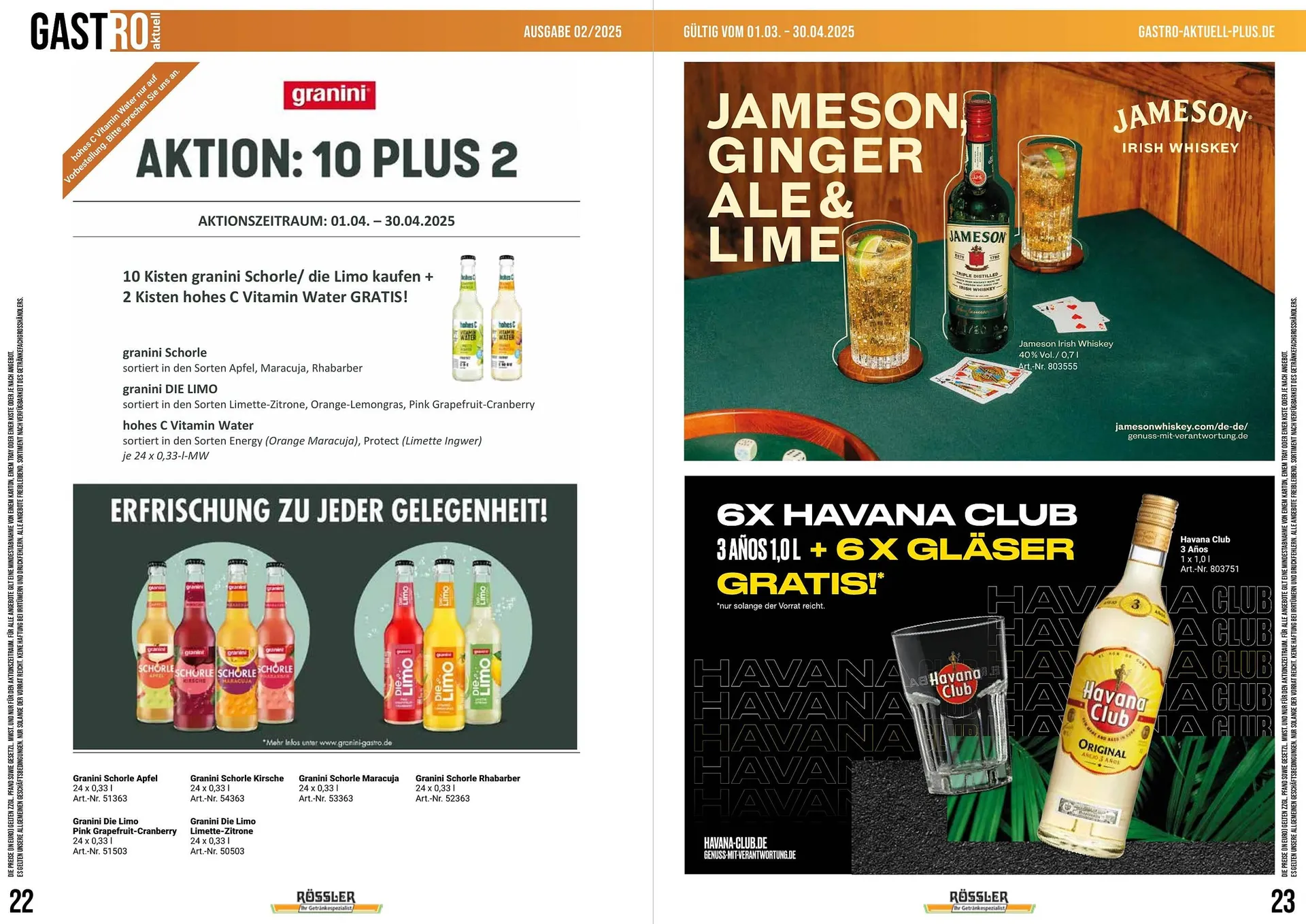 Getränke Rössler Prospekt von 1. März bis 30. April 2025 - Prospekt seite 12