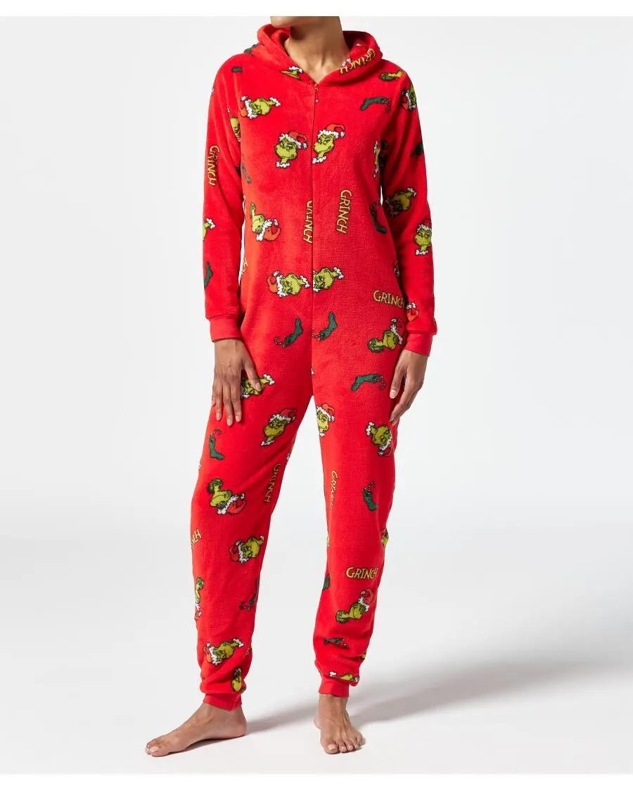 Grinch Lizenz Fleece-Jumpsuit