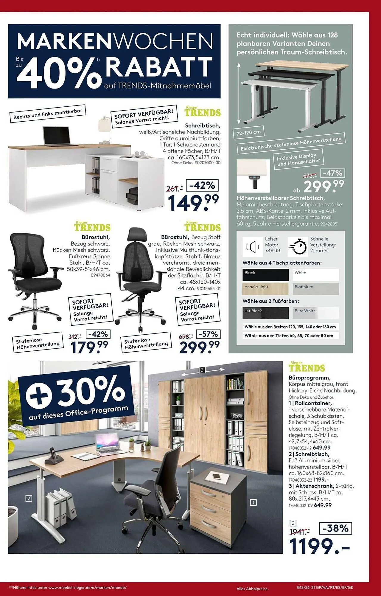 Möbel Rieger Prospekt von 26. März bis 9. April 2026 - Prospekt seite 21