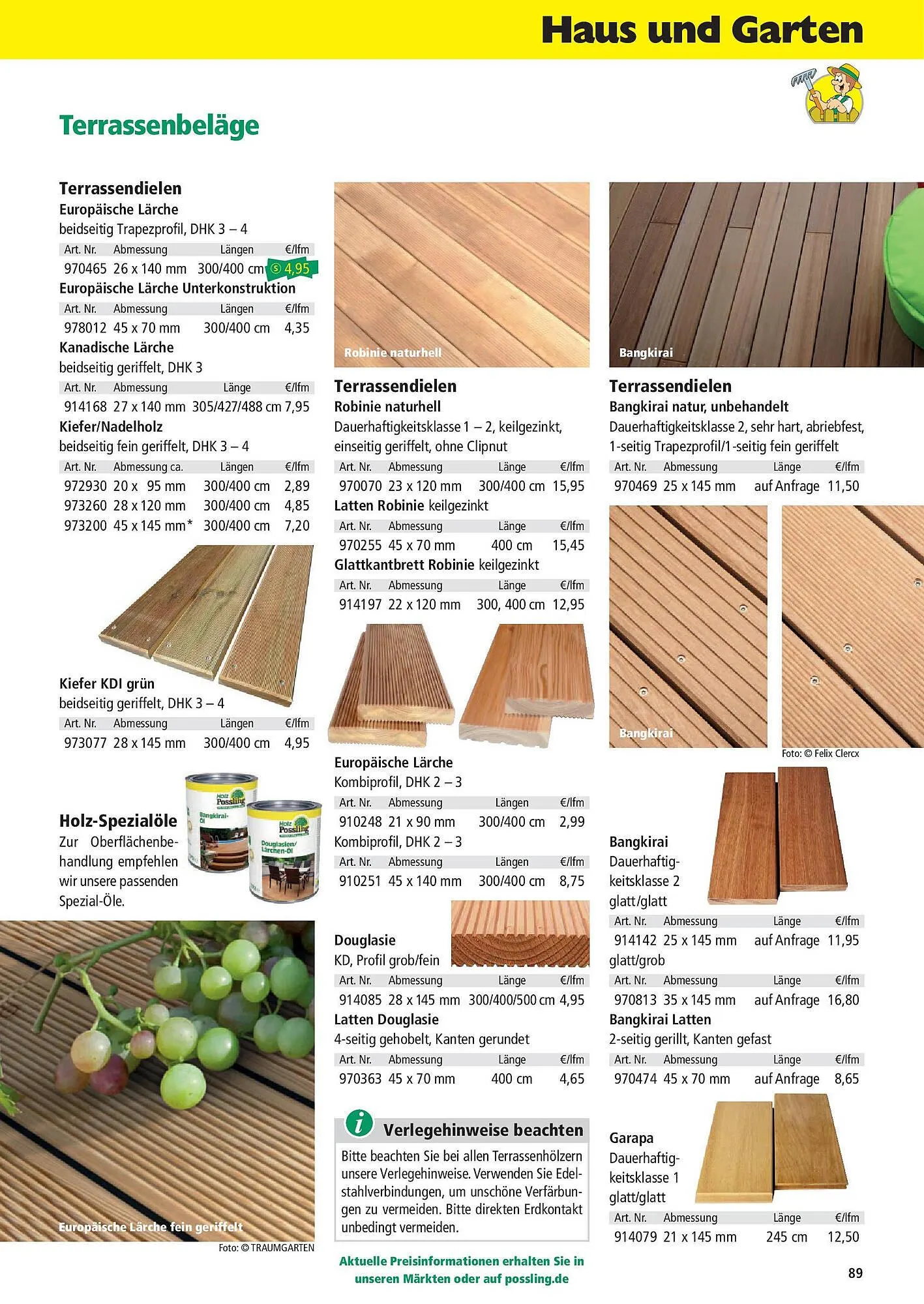 Holz Possling Prospekt von 31. März bis 30. Juni 2025 - Prospekt seite 89
