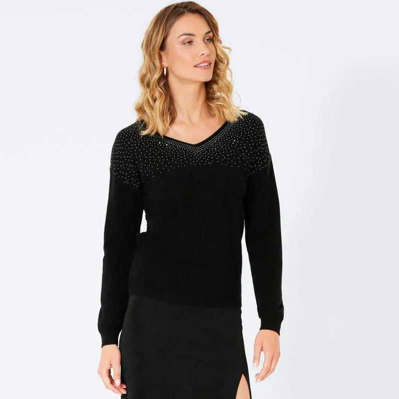 Damen-Pullover mit Pailletten