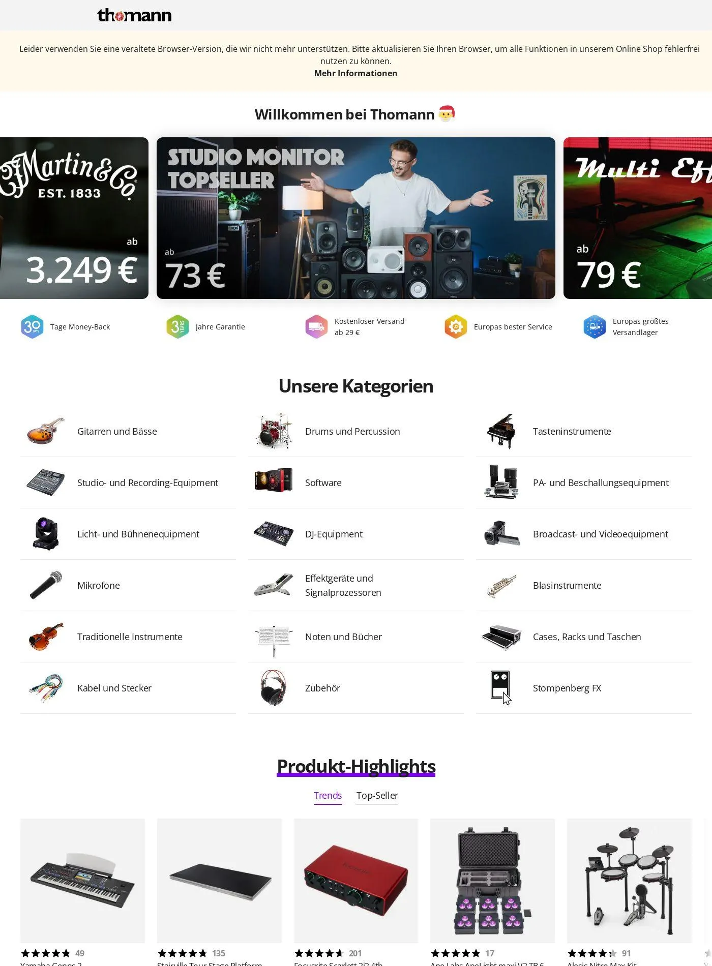 Thomann Aktueller Prospekt - 1