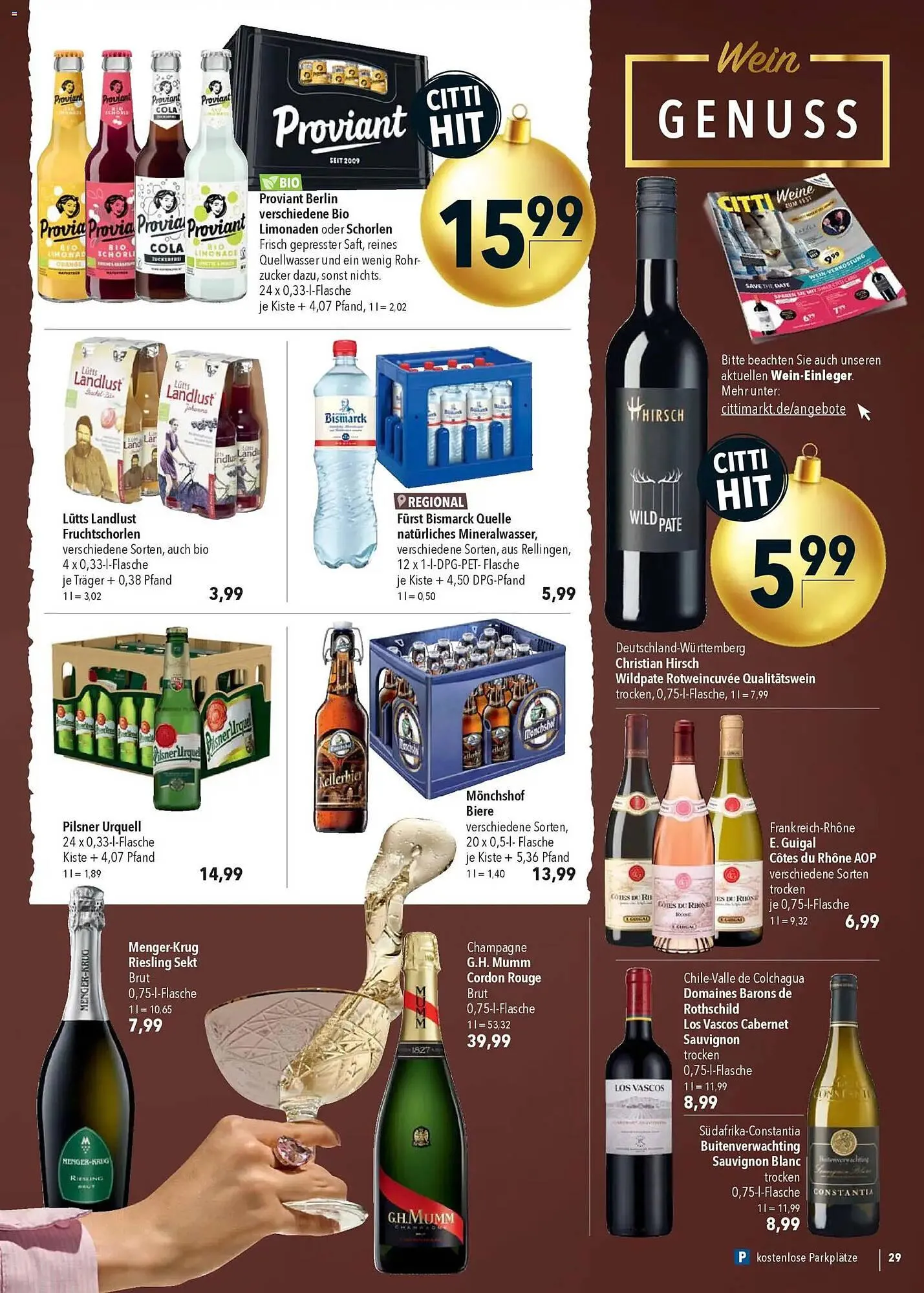 CITTI Markt Prospekt von 3. Dezember bis 9. Dezember 2025 - Prospekt seite 29