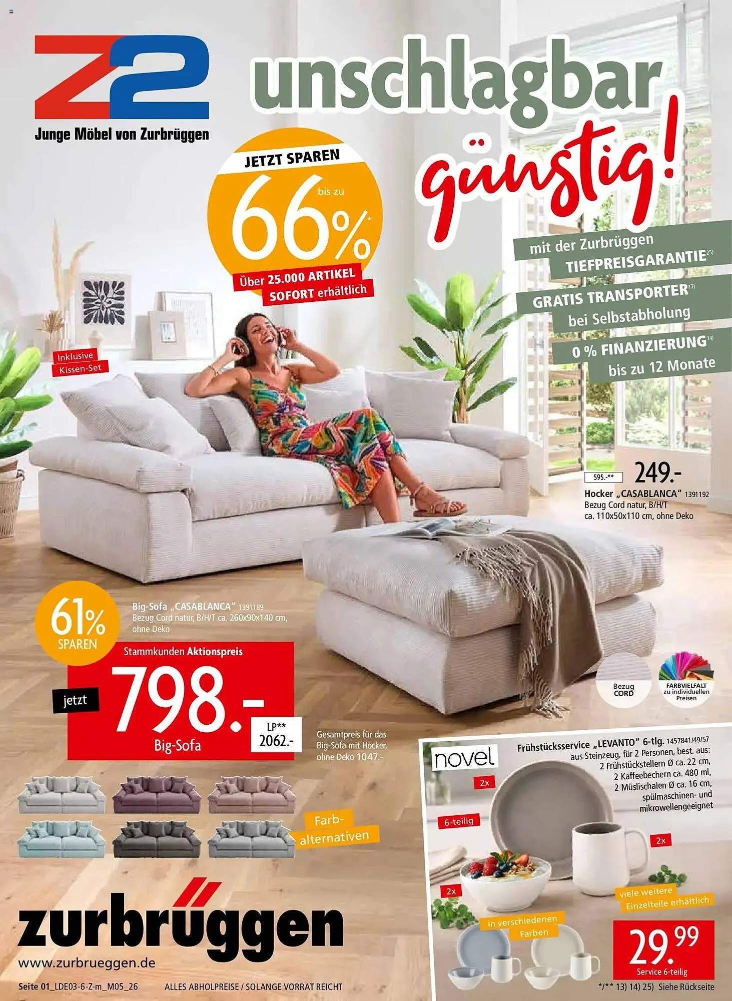 Zurbrüggen Prospekt von 28. März bis 2. Mai 2026 - Prospekt seite 1