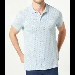 Komplett bedrucktes Poloshirt X-Mail, kurze Knopfleiste