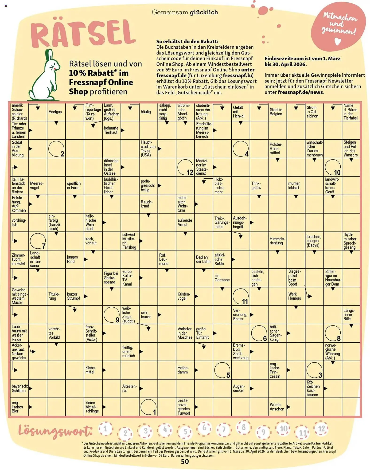 Fressnapf Magazin von 2. März bis 30. April 2026 - Prospekt seite 50
