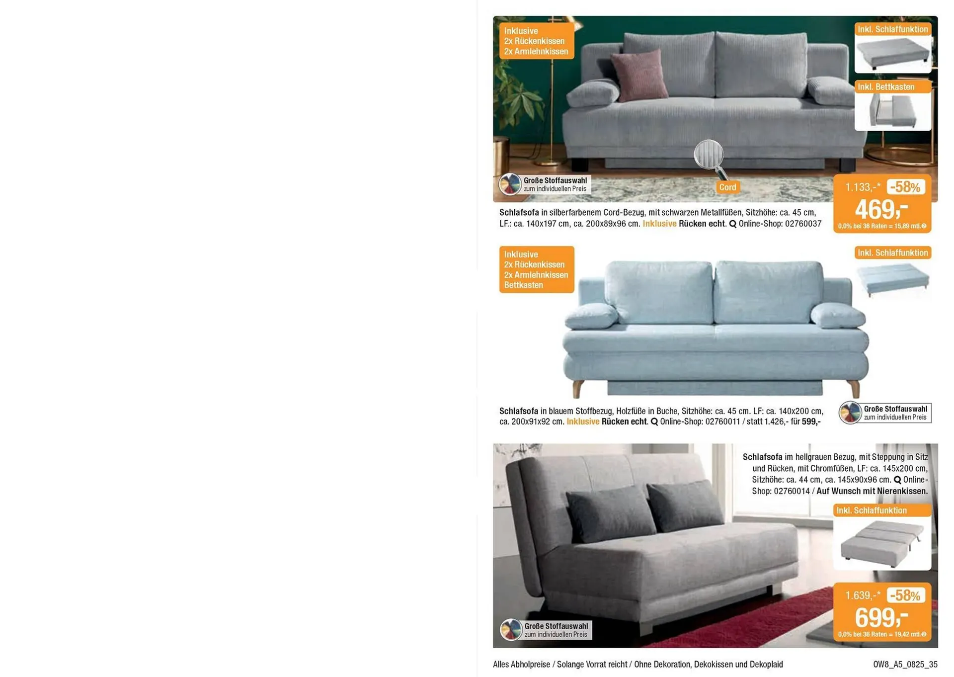 Opti Wohnwelt Prospekt von 25. Juli bis 23. August 2025 - Prospekt seite 35