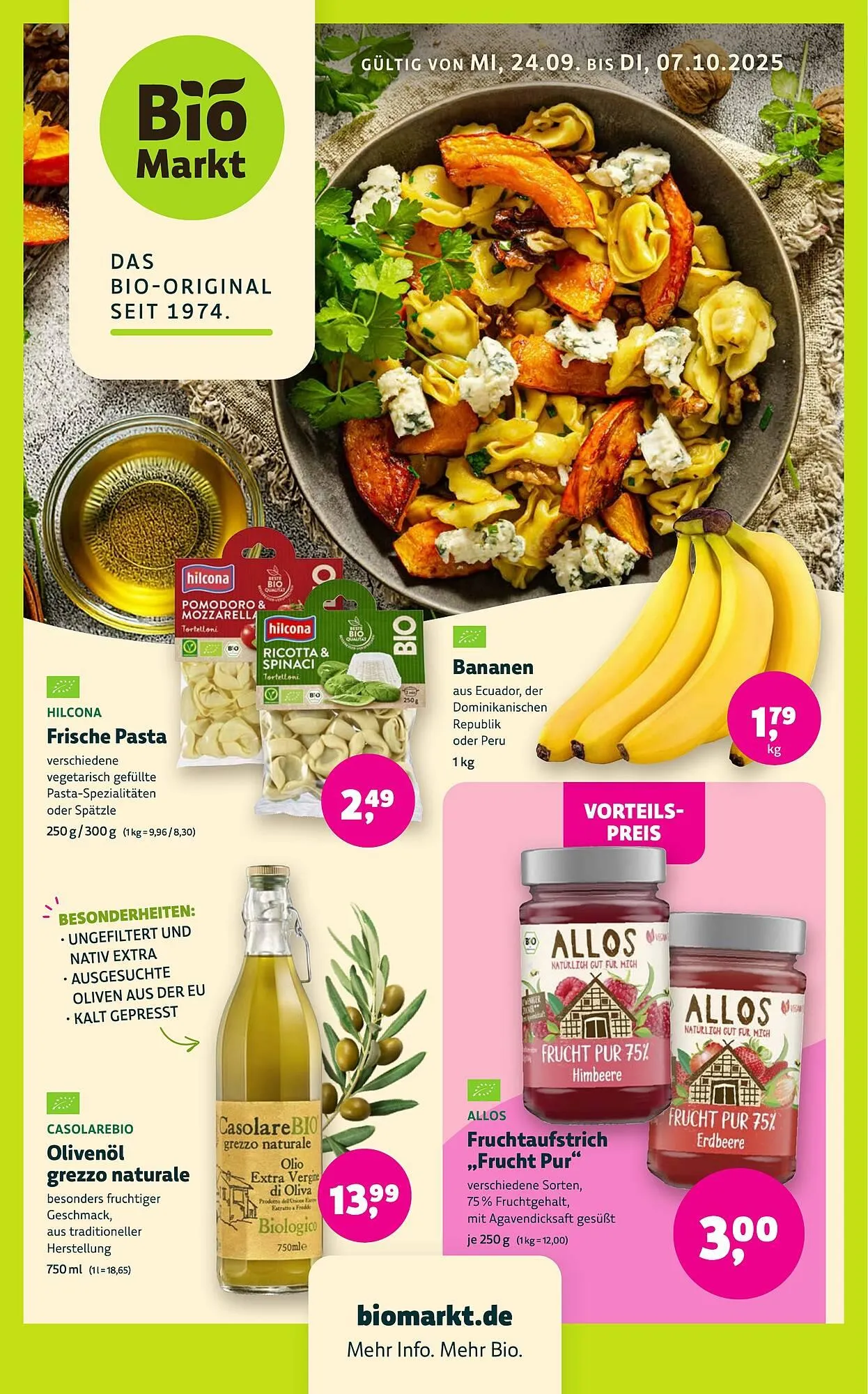 Aleco Biomarkt Prospekt von 24. September bis 7. Oktober 2025 - Prospekt seite 1