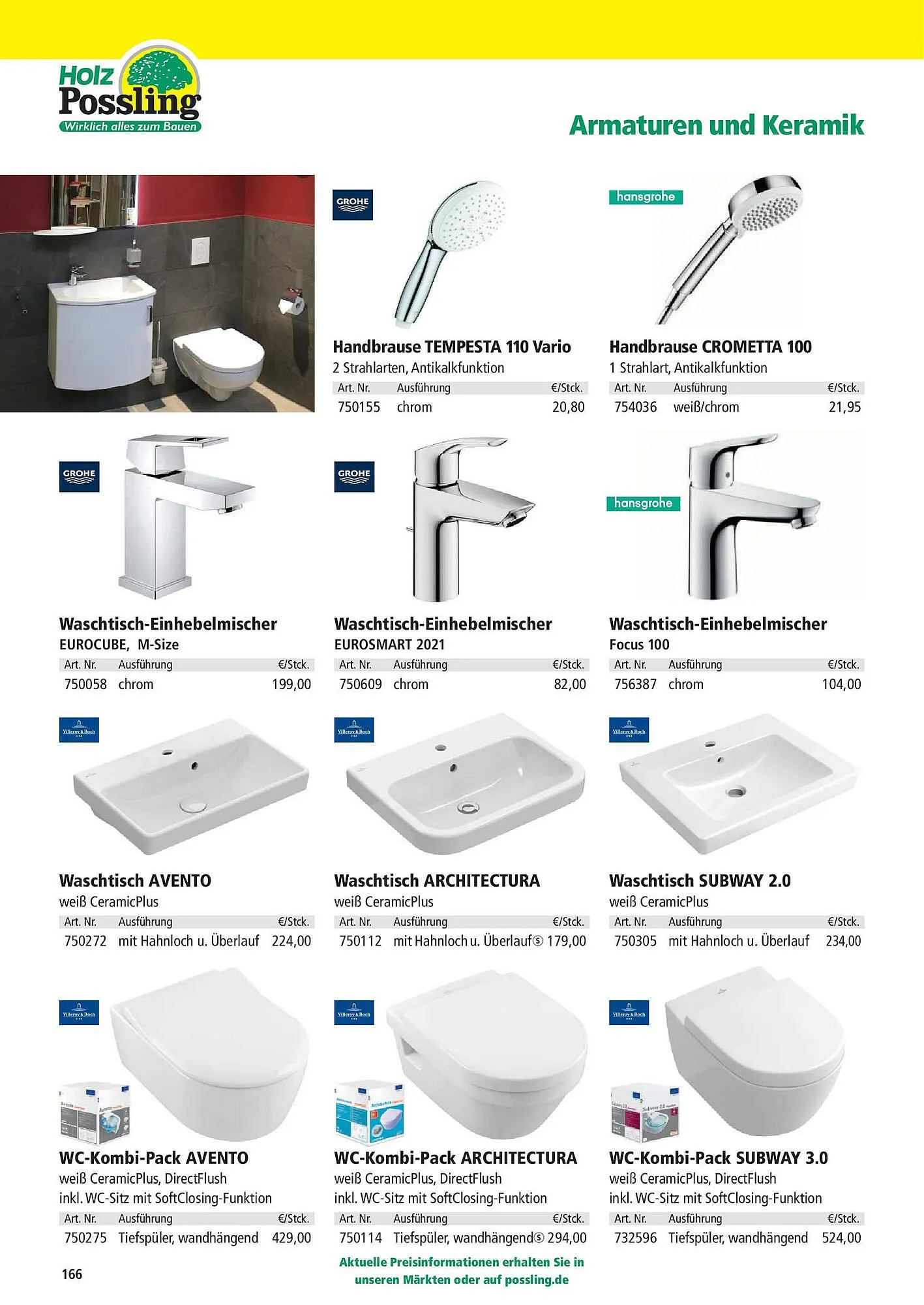 Holz Possling Prospekt von 31. März bis 30. Juni 2025 - Prospekt seite 166