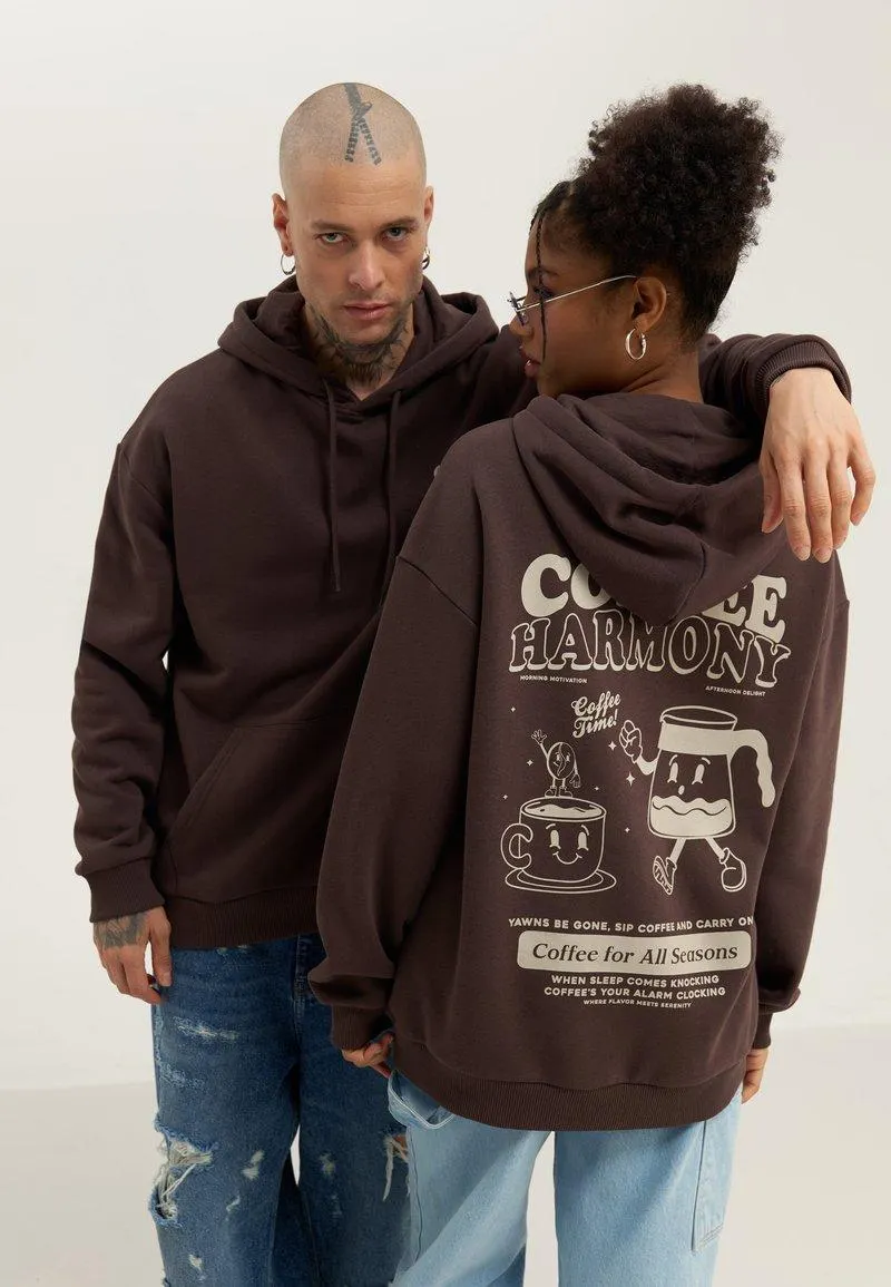 UNISEX - Sweat à capuche - brown