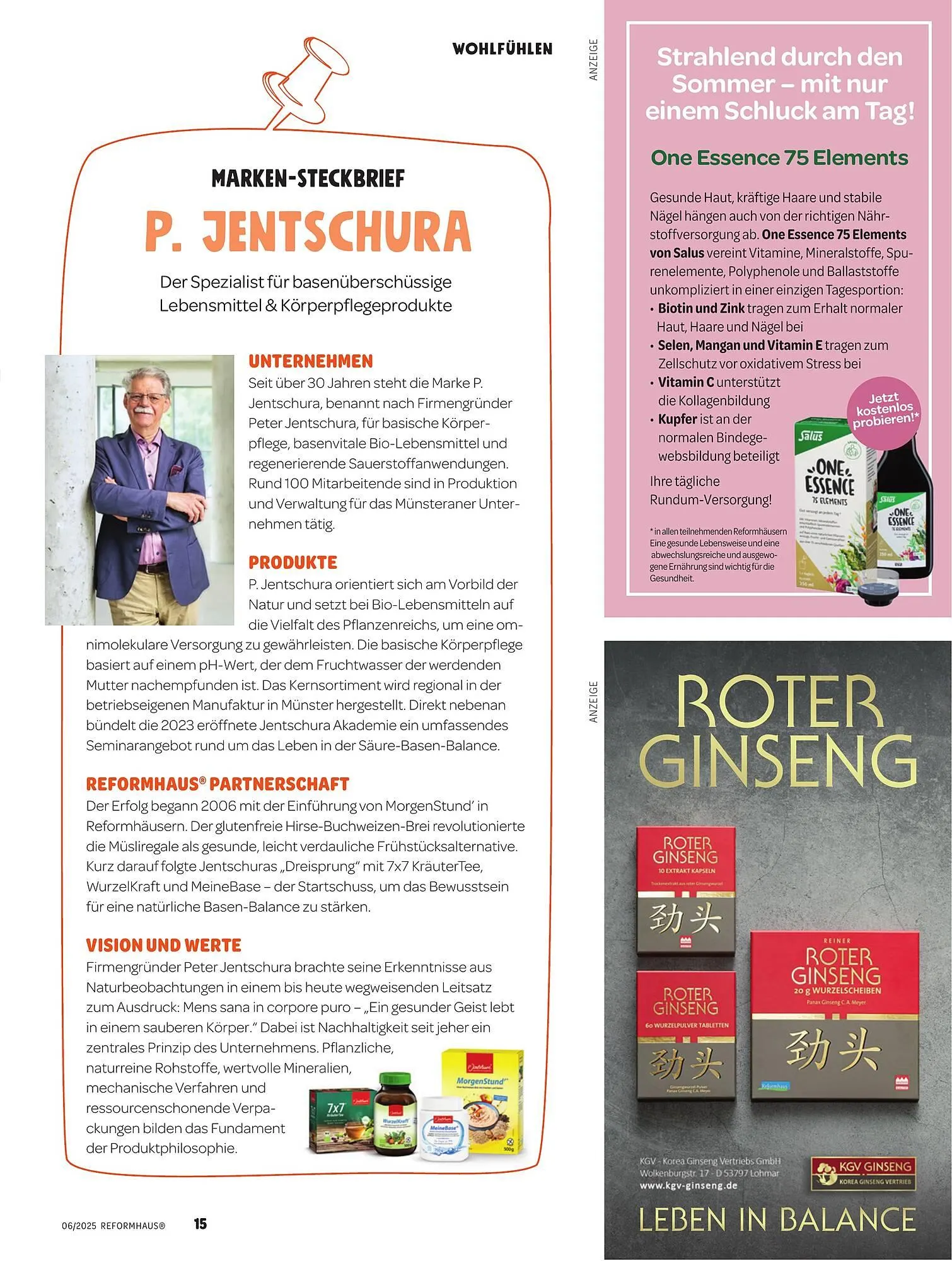 Reformhaus Prospekt von 1. Juni bis 30. Juni 2025 - Prospekt seite 15