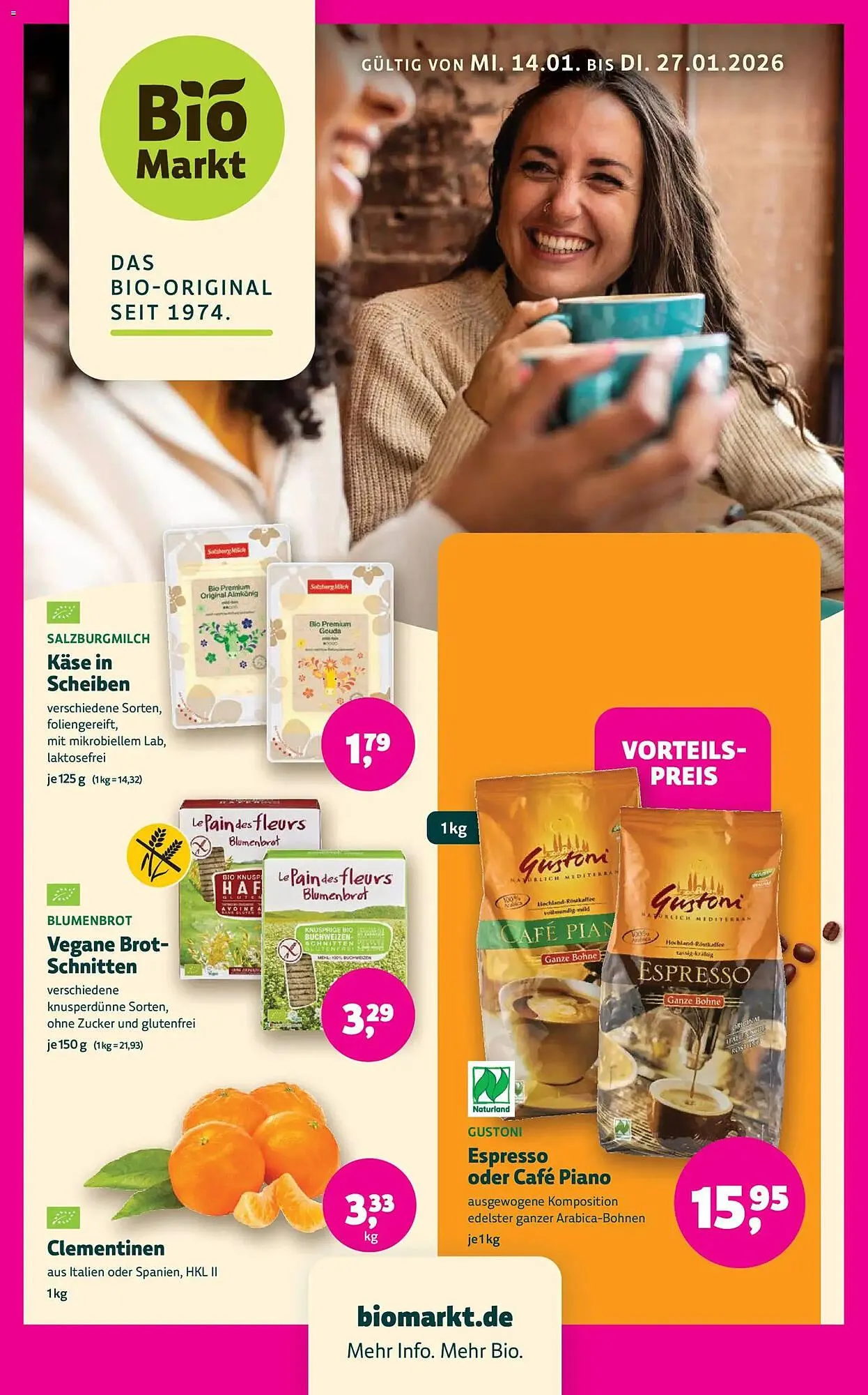 Biomarkt Prospekt von 14. Januar bis 27. Januar 2026 - Prospekt seite 1