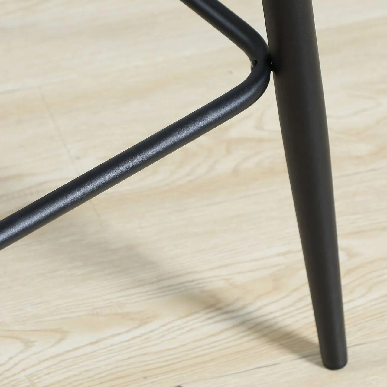 2er-Set Barhocker mit Fußstütze Barstühle Bezug aus Samt für Wohnzimmer