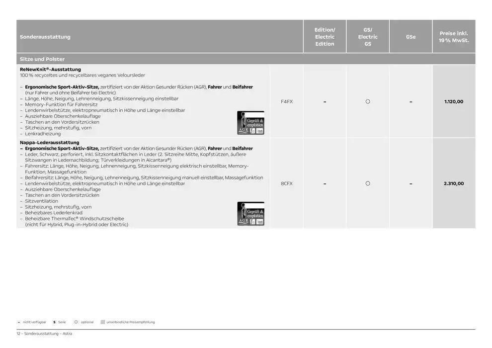 Opel Astra Electric von 19. Dezember bis 19. Dezember 2025 - Prospekt seite 12