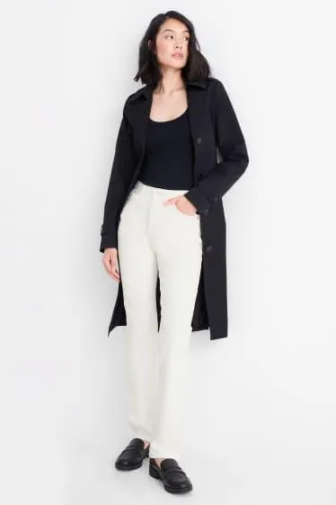 Vintage straight jeans - mid-rise waist - LYCRA®