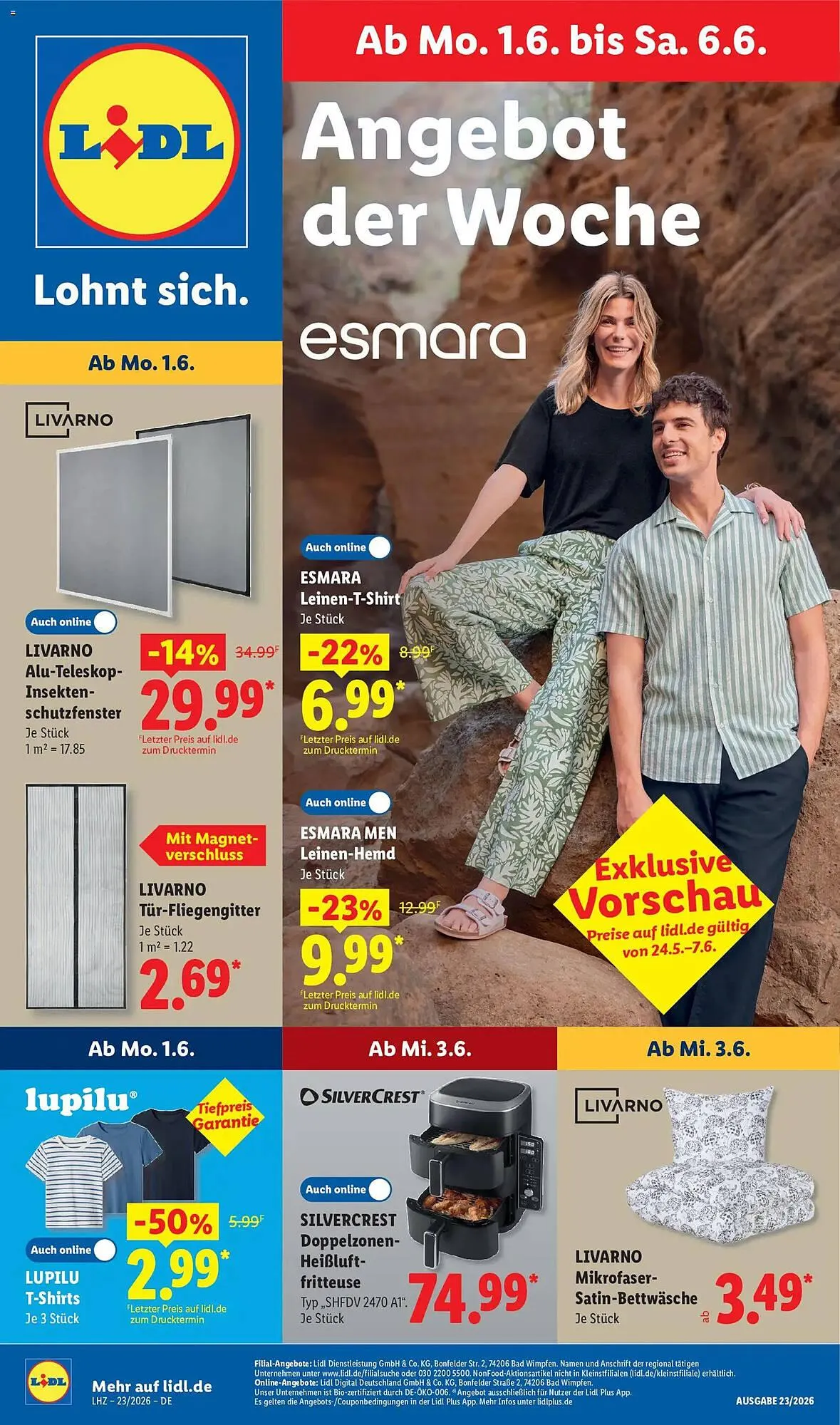 Lidl Prospekt von 1. Juni bis 6. Juni 2026 - Prospekt seite 1