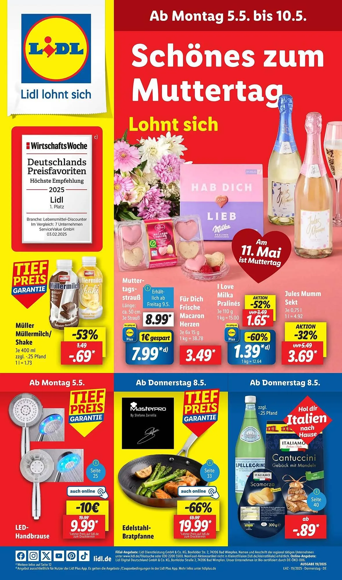 Lidl Prospekt von 5. Mai bis 11. Mai 2025 - Prospekt seite 1
