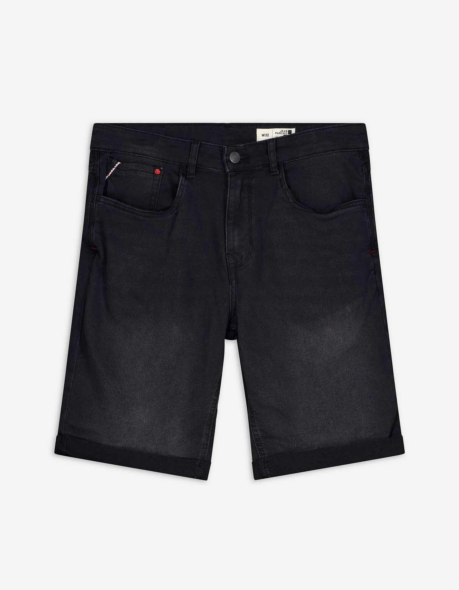 Jeansshorts - Fixierter Beinumschlag - schwarz