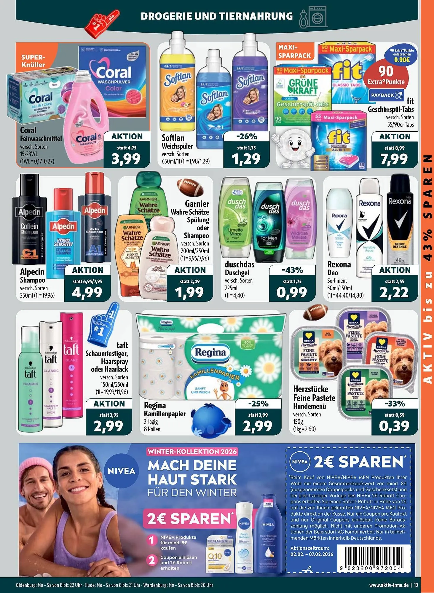 Aktiv Irma Prospekt von 2. Februar bis 7. Februar 2026 - Prospekt seite 13