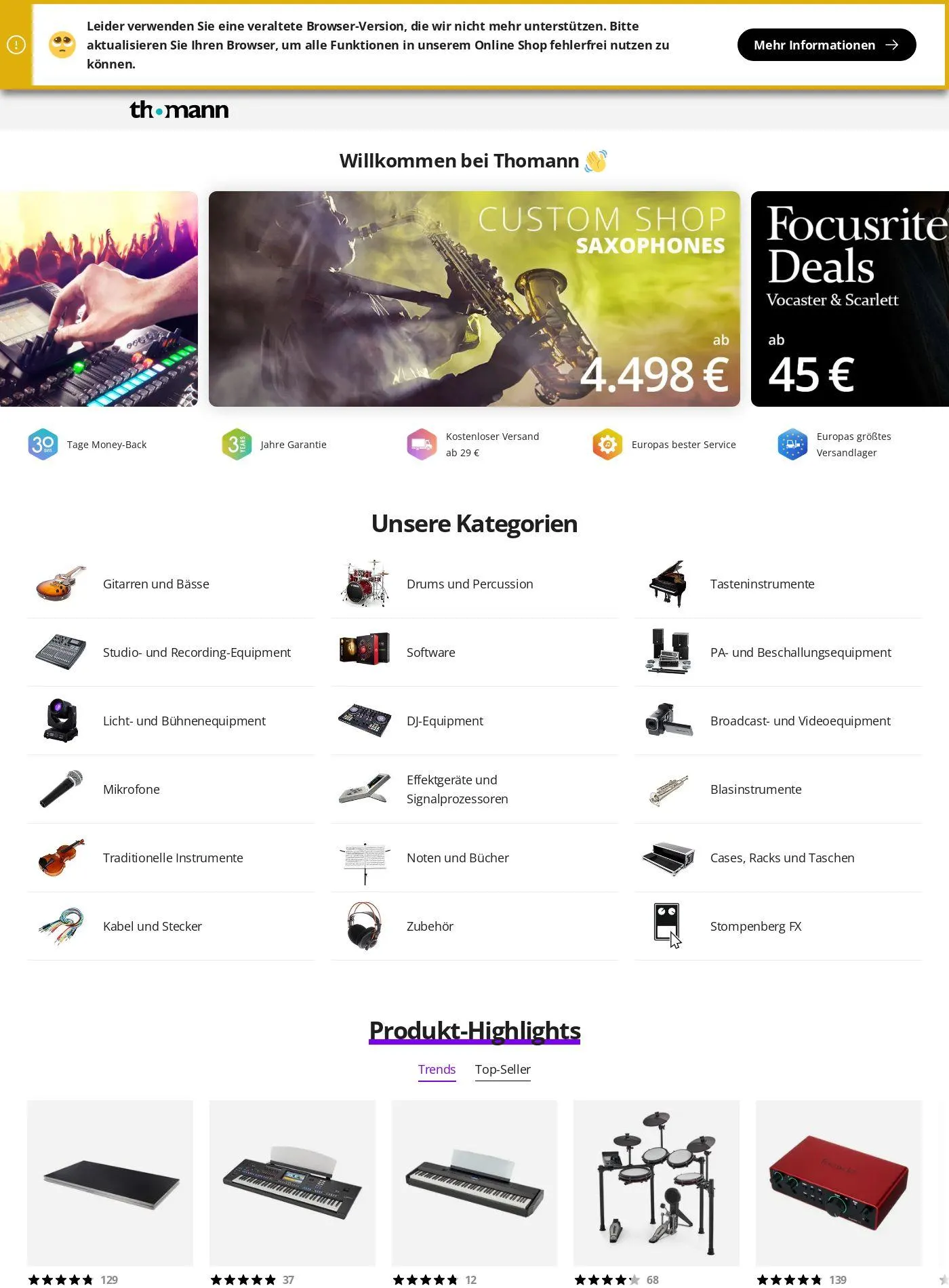 Thomann Aktueller Prospekt - 1