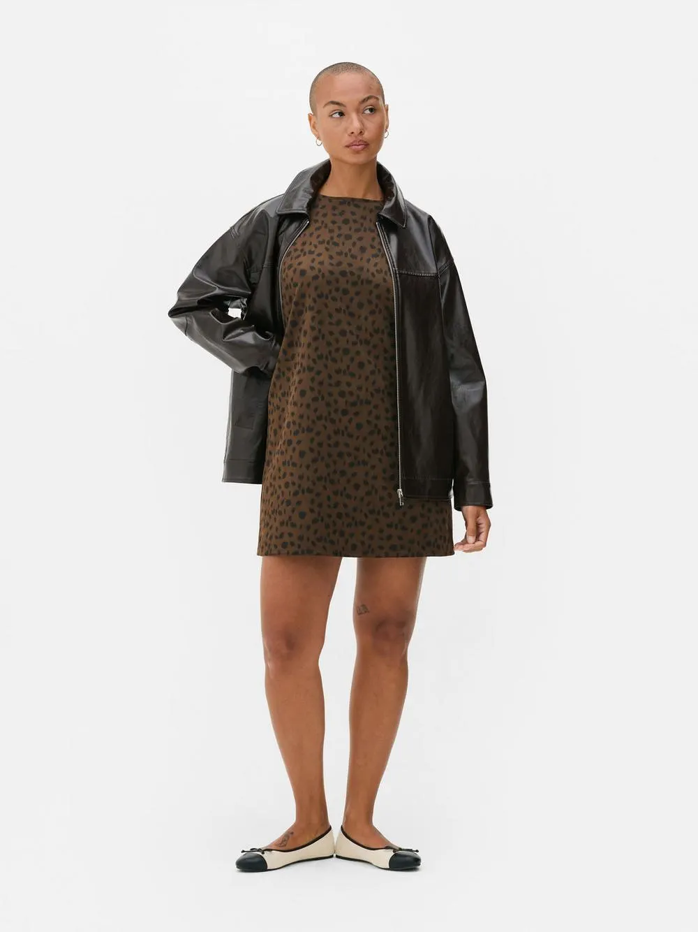 Mini-Etuikleid mit Animalprint