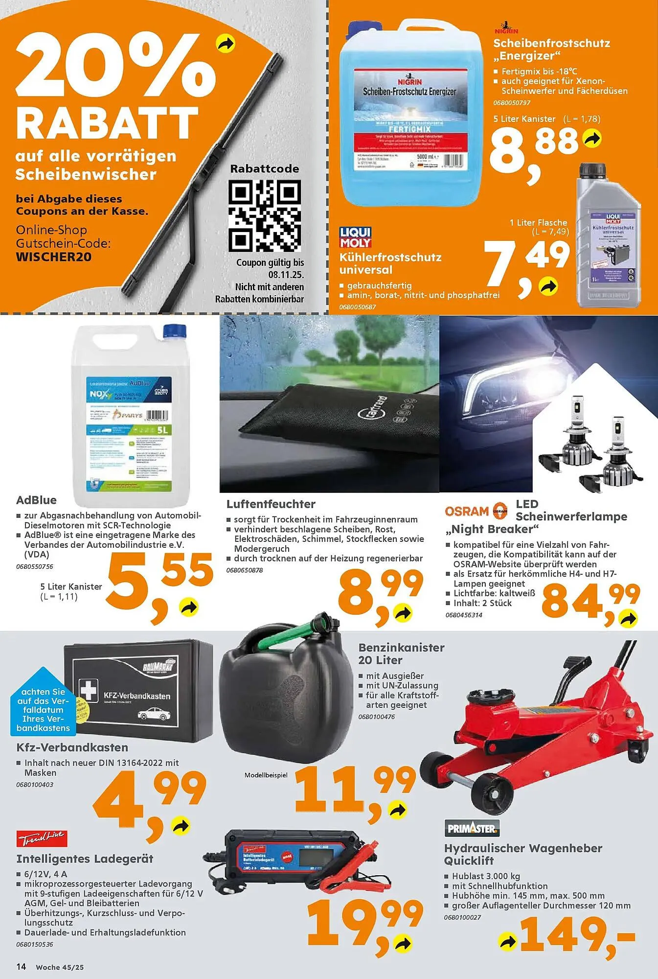 Globus Baumarkt Prospekt von 2. November bis 8. November 2025 - Prospekt seite 14