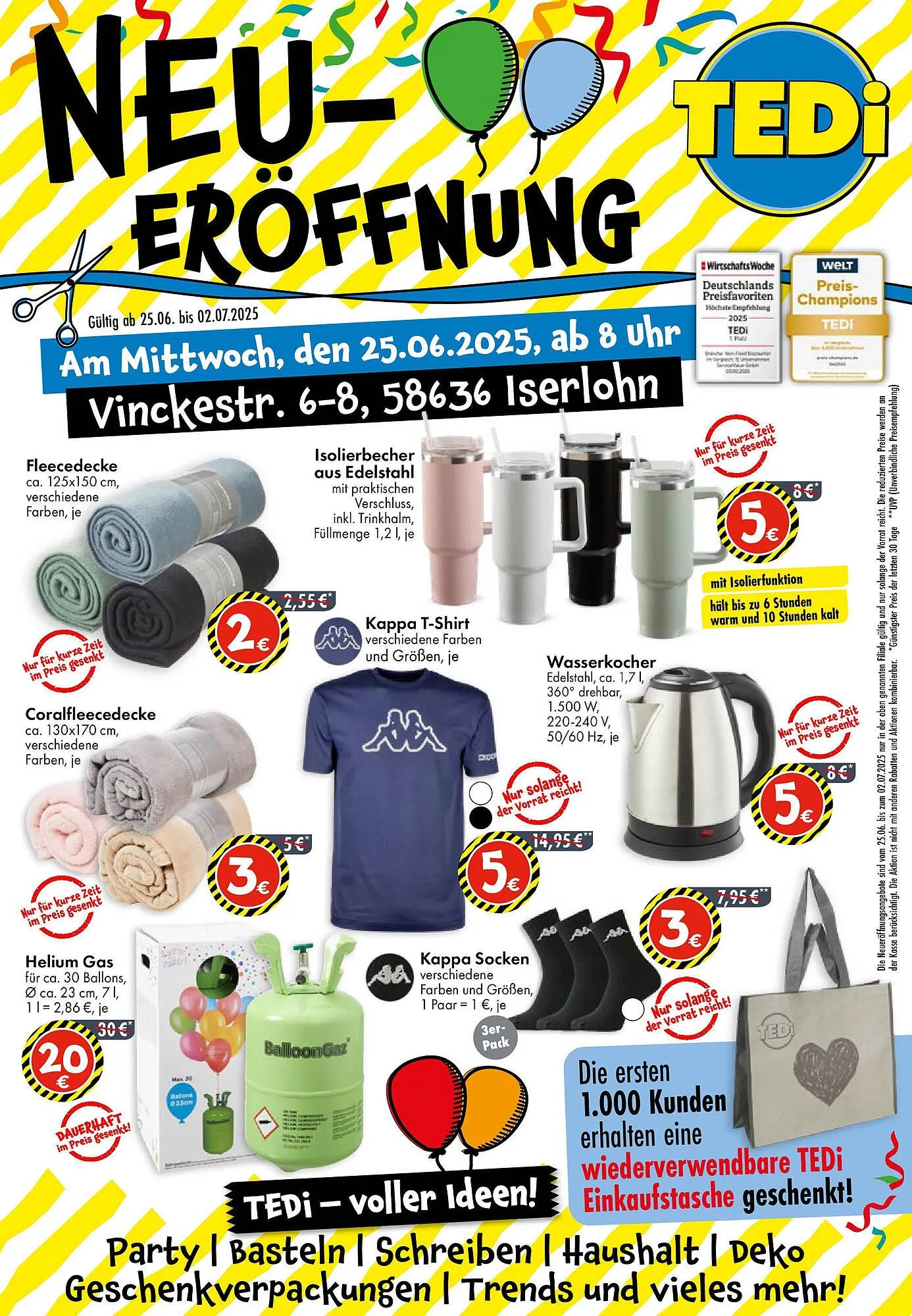 TEDi Prospekt von 20. Juni bis 27. Juni 2025 - Prospekt seite 1