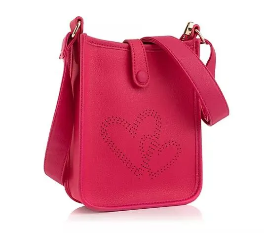 KIM & CO. Umhängetasche Leder-Optik Reissverschluss verstellbarer Gurt