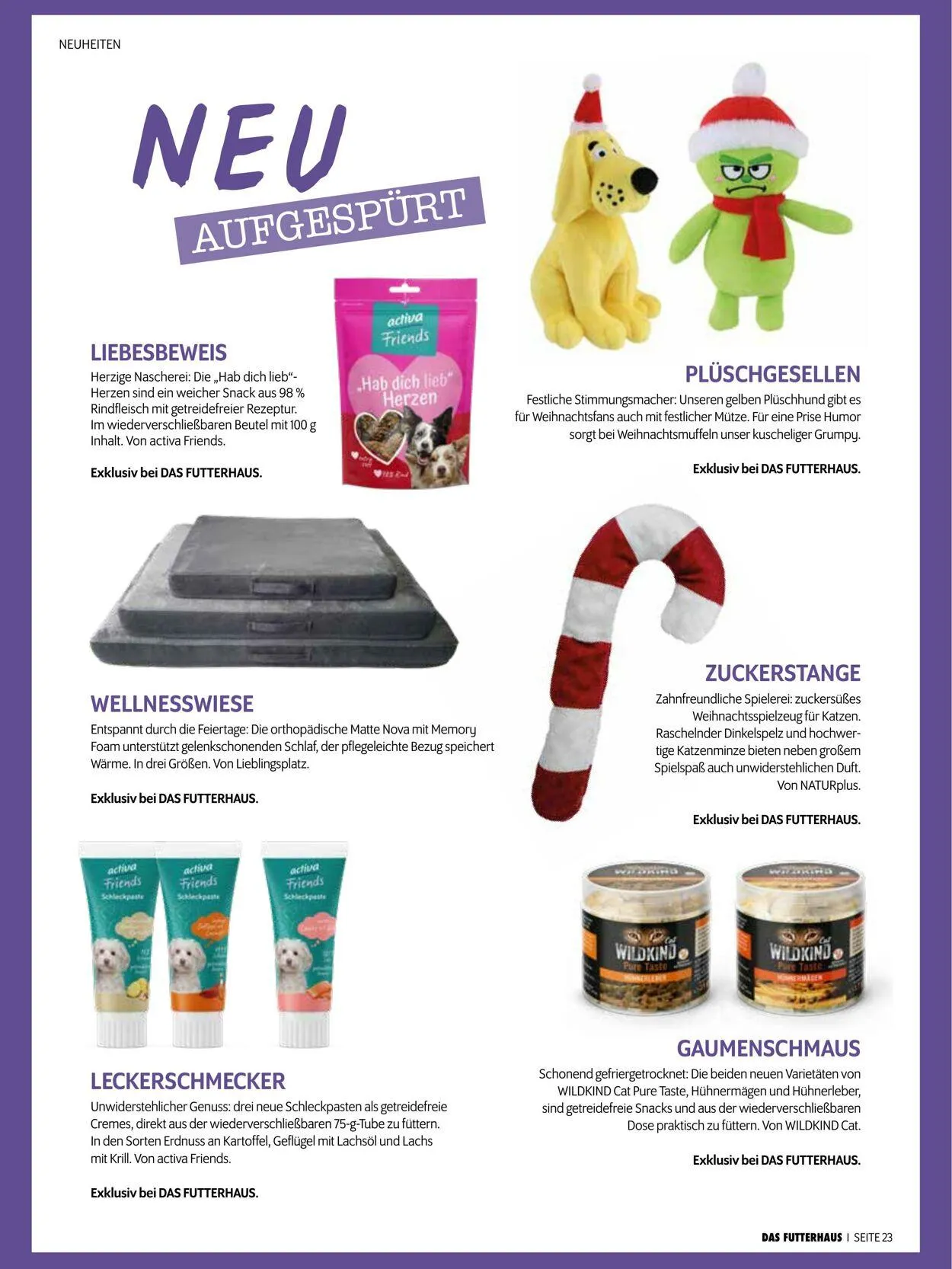 Futterhaus Aktueller Prospekt von 1. Dezember bis 31. Dezember 2025 - Prospekt seite 23