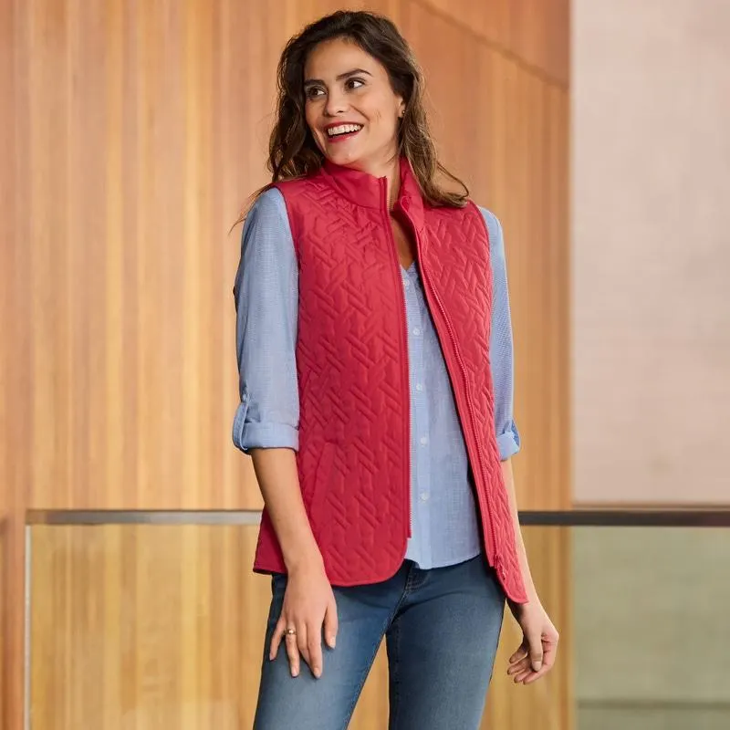 Damen-Steppweste mit Reißverschluss