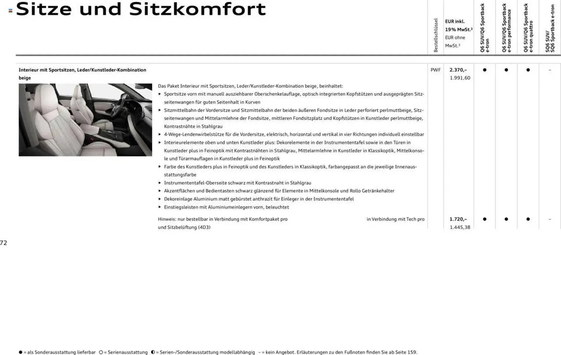 Audi Prospekt von 2. Januar bis 31. Dezember 2025 - Prospekt seite 72