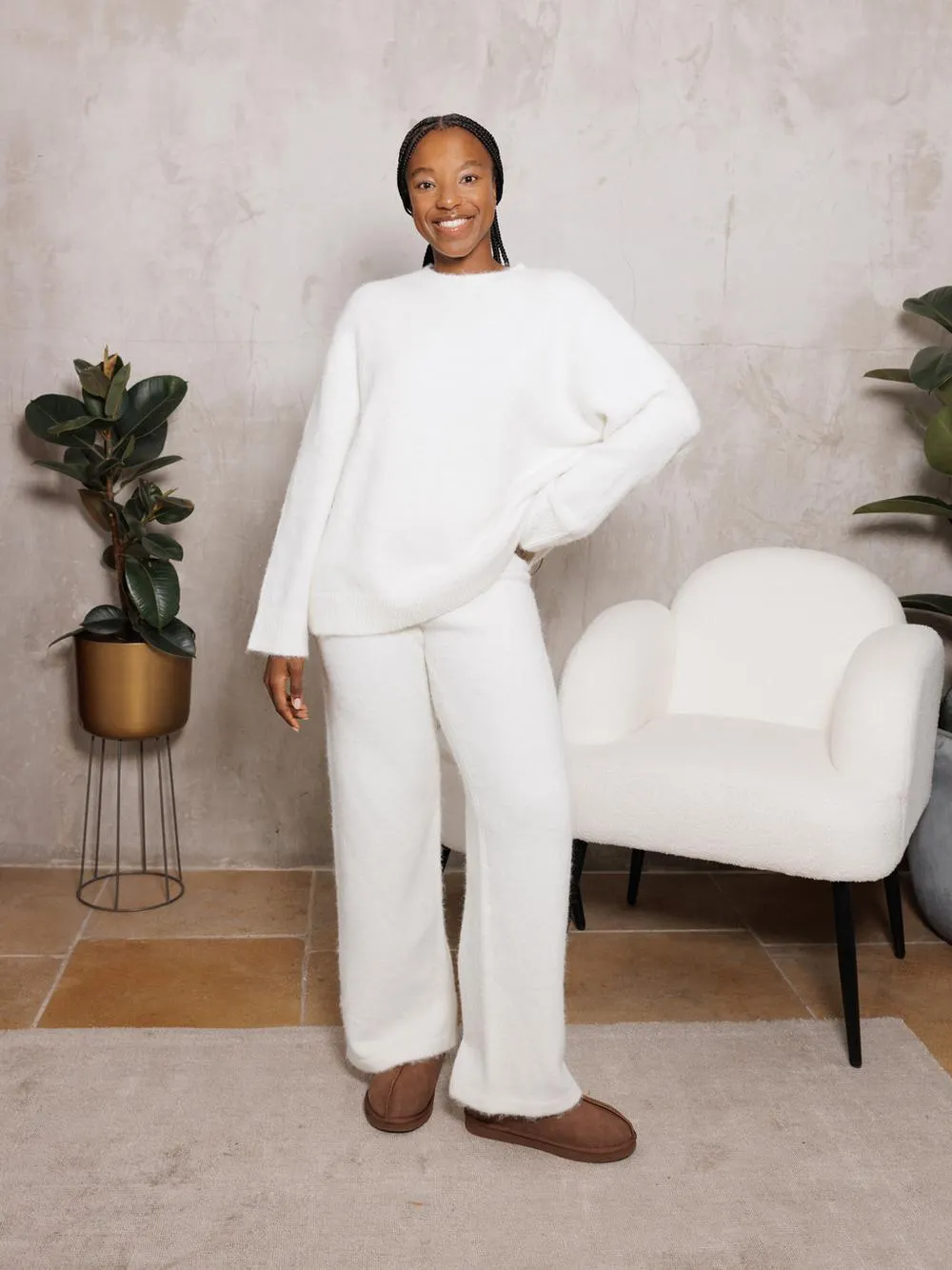 Bequeme Hose mit geradem Bein