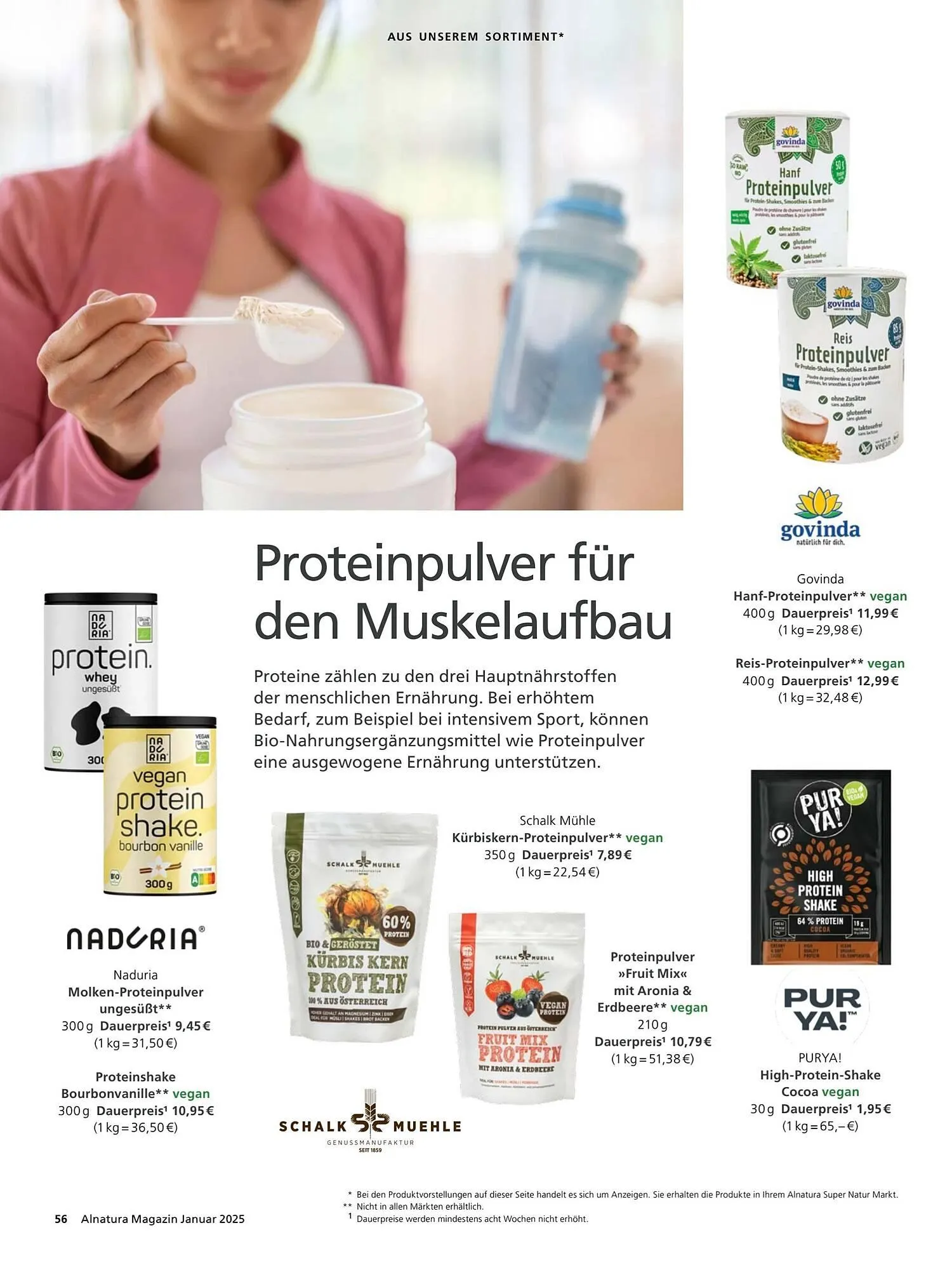 Alnatura Prospekt von 8. Januar bis 1. Februar 2025 - Prospekt seite 56