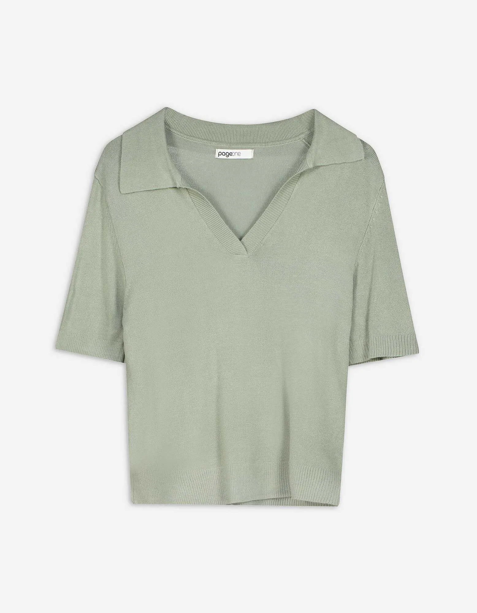 Strickshirt - Viskose-Mix - hellgrün