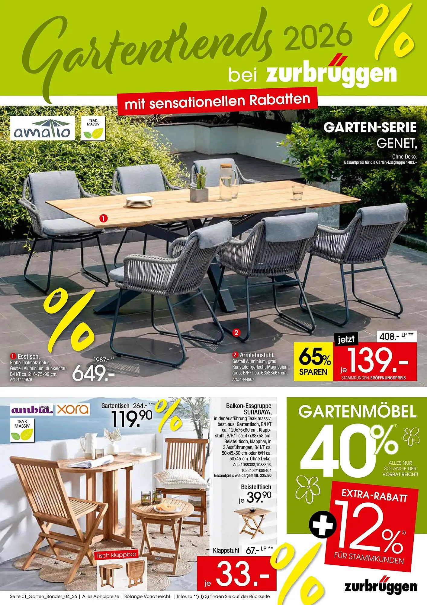 Zurbrüggen Prospekt von 11. Juni bis 28. Juni 2026 - Prospekt seite 1