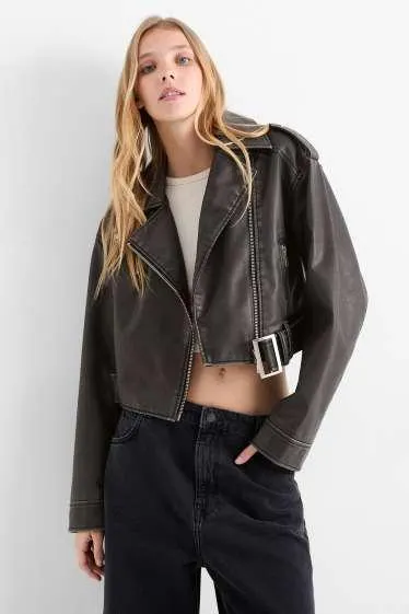 Biker jacket - faux leather