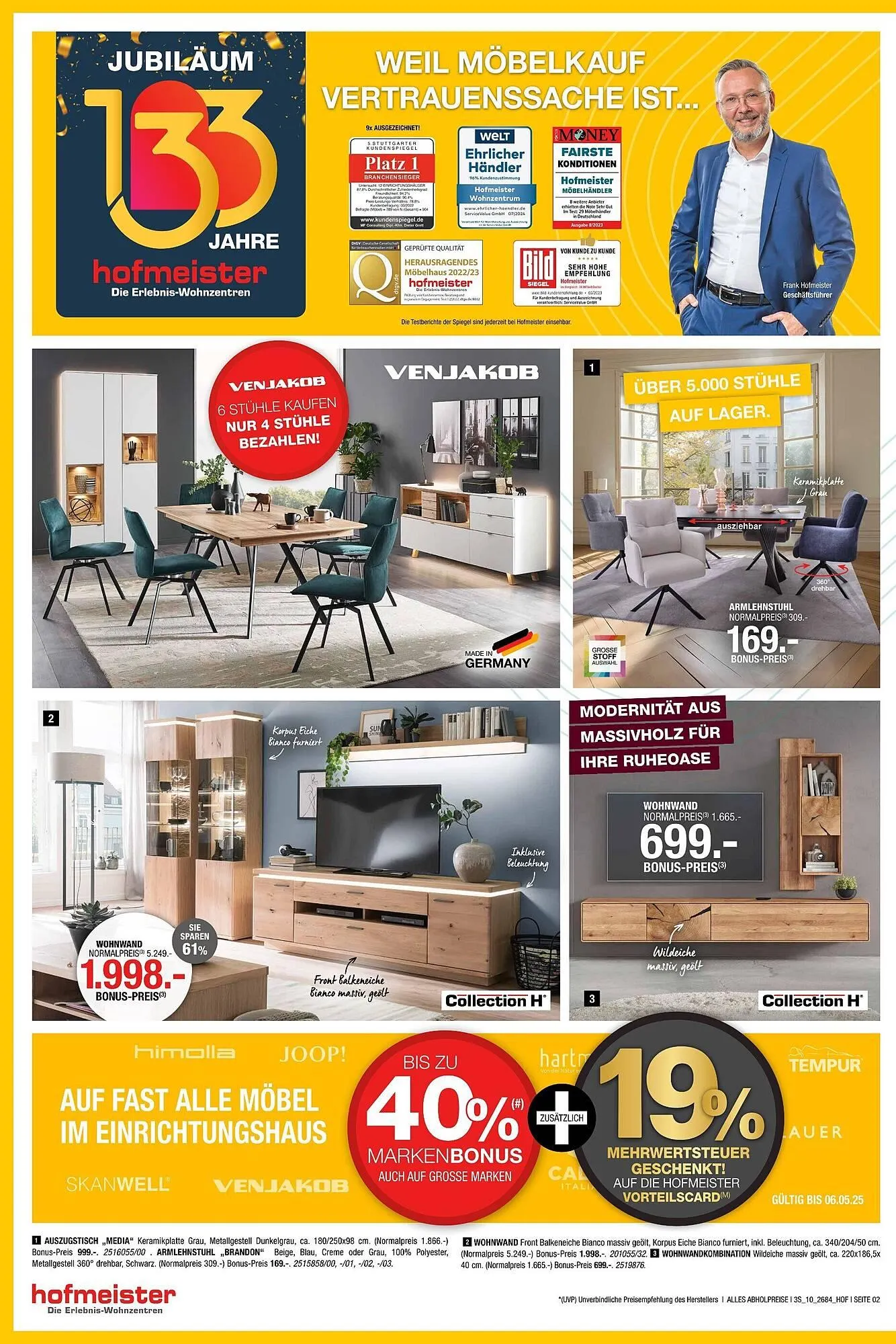 Hofmeister Prospekt von 18. April bis 6. Mai 2025 - Prospekt seite 2