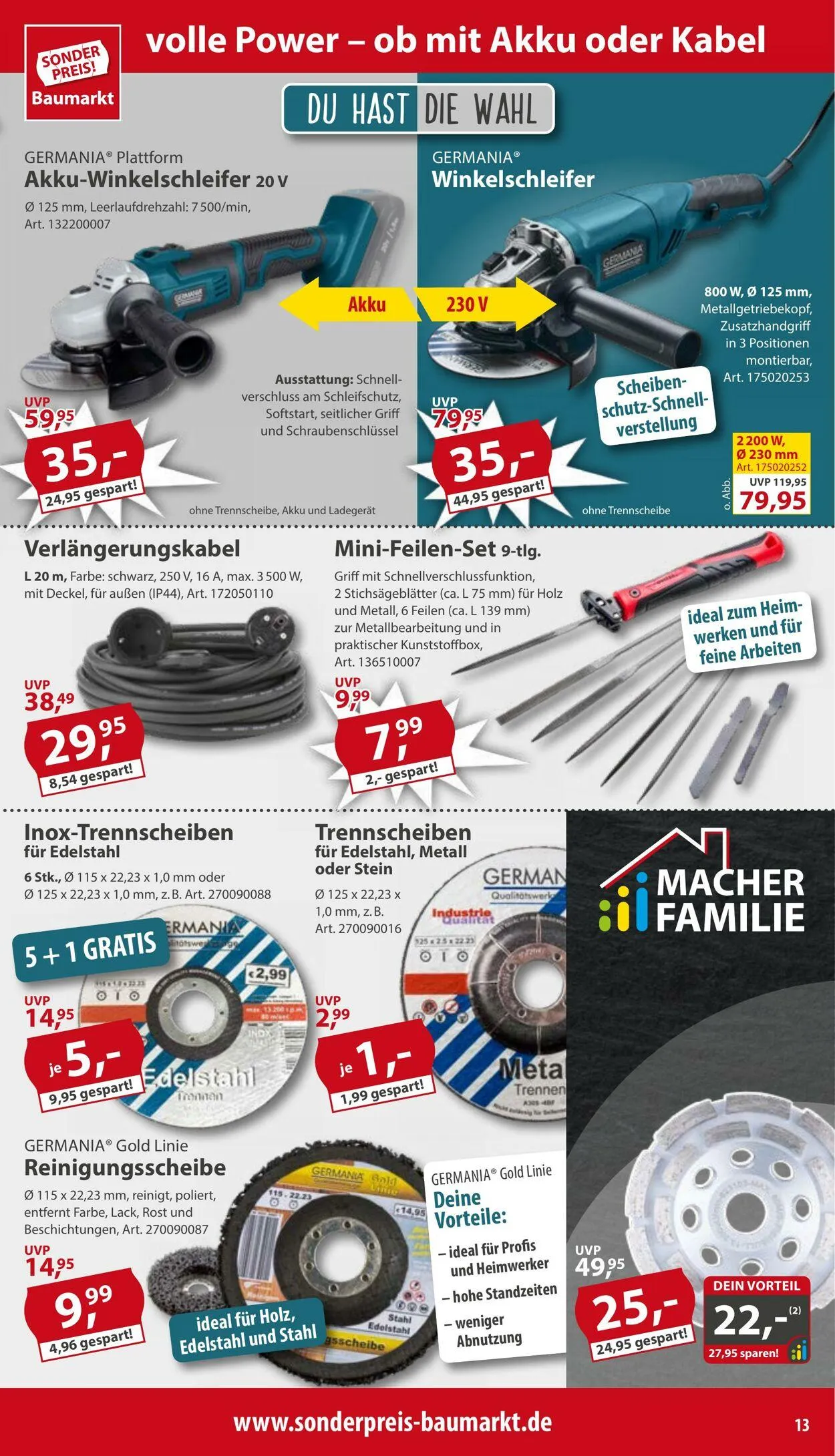 Sonderpreis Baumarkt Aktueller Prospekt von 5. Juli bis 19. Juli 2025 - Prospekt seite 13