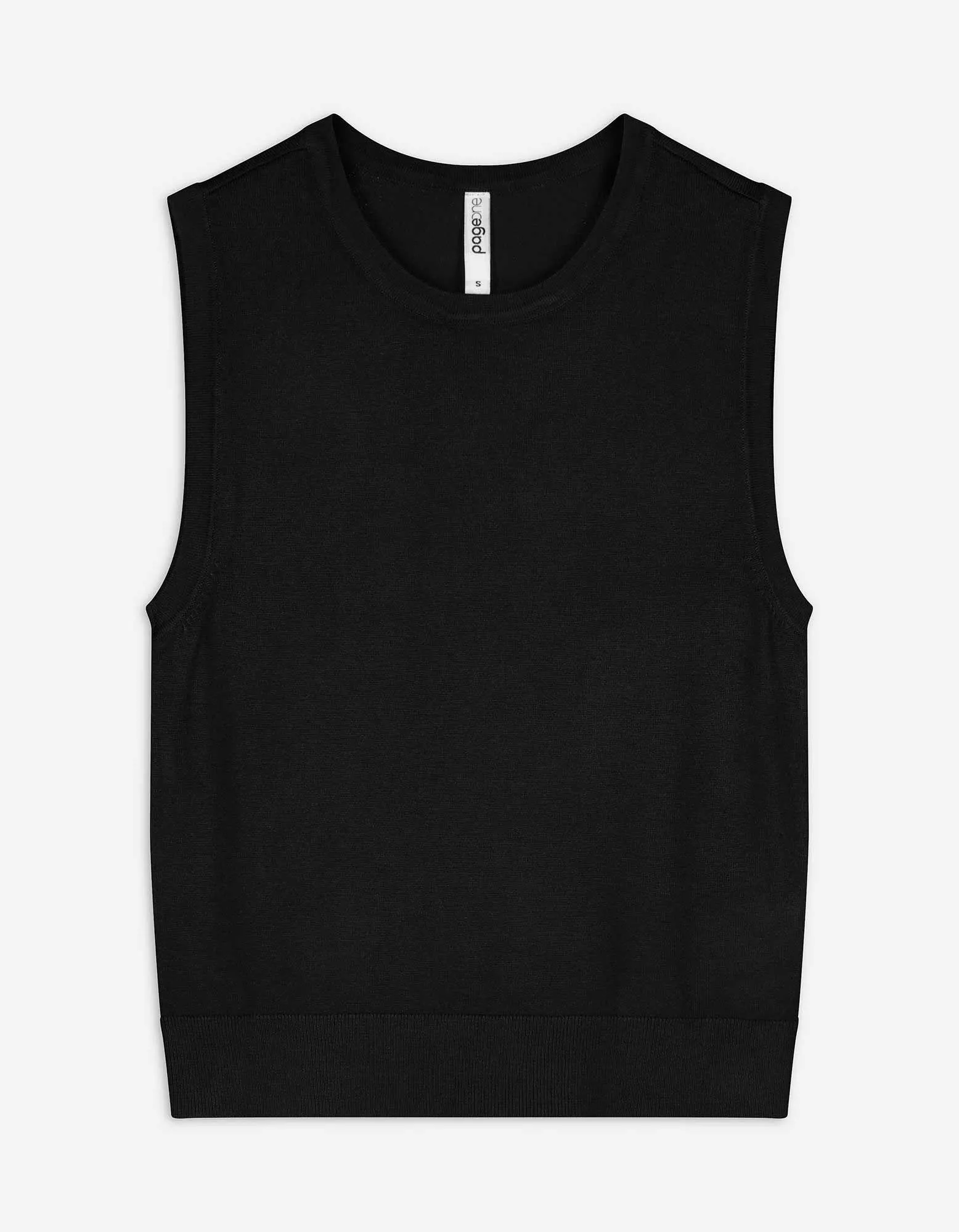 Stricktop - Viskose-Mix - schwarz